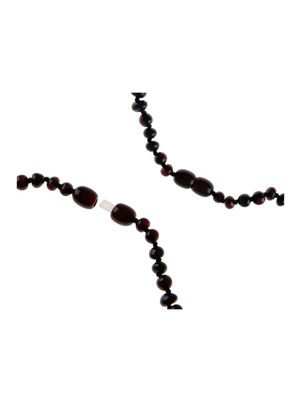 Karışık Boze Kehribar Bebek Kolyesi 587 Vişne-5