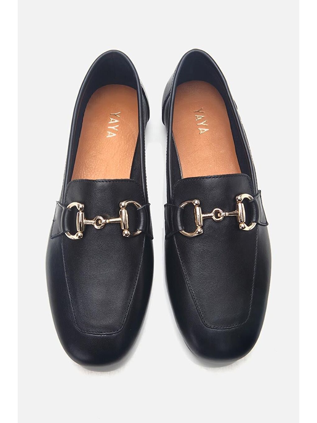 Kadın Deri Siyah Tokalı Loafer-7