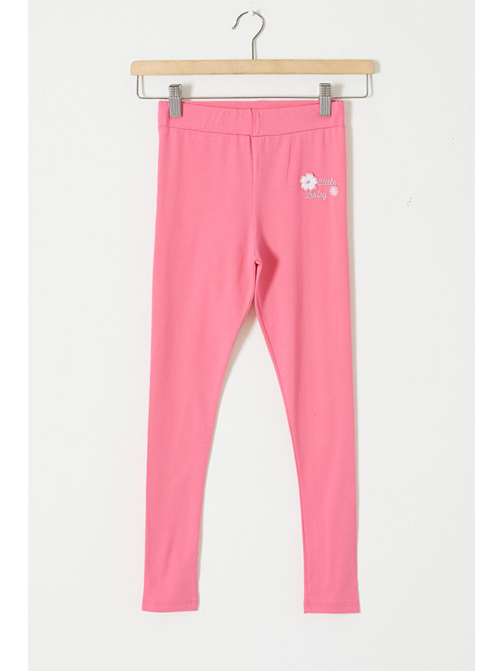 Pembe Çiçek Nakış Detaylı Kız Çocuk Tayt 18308