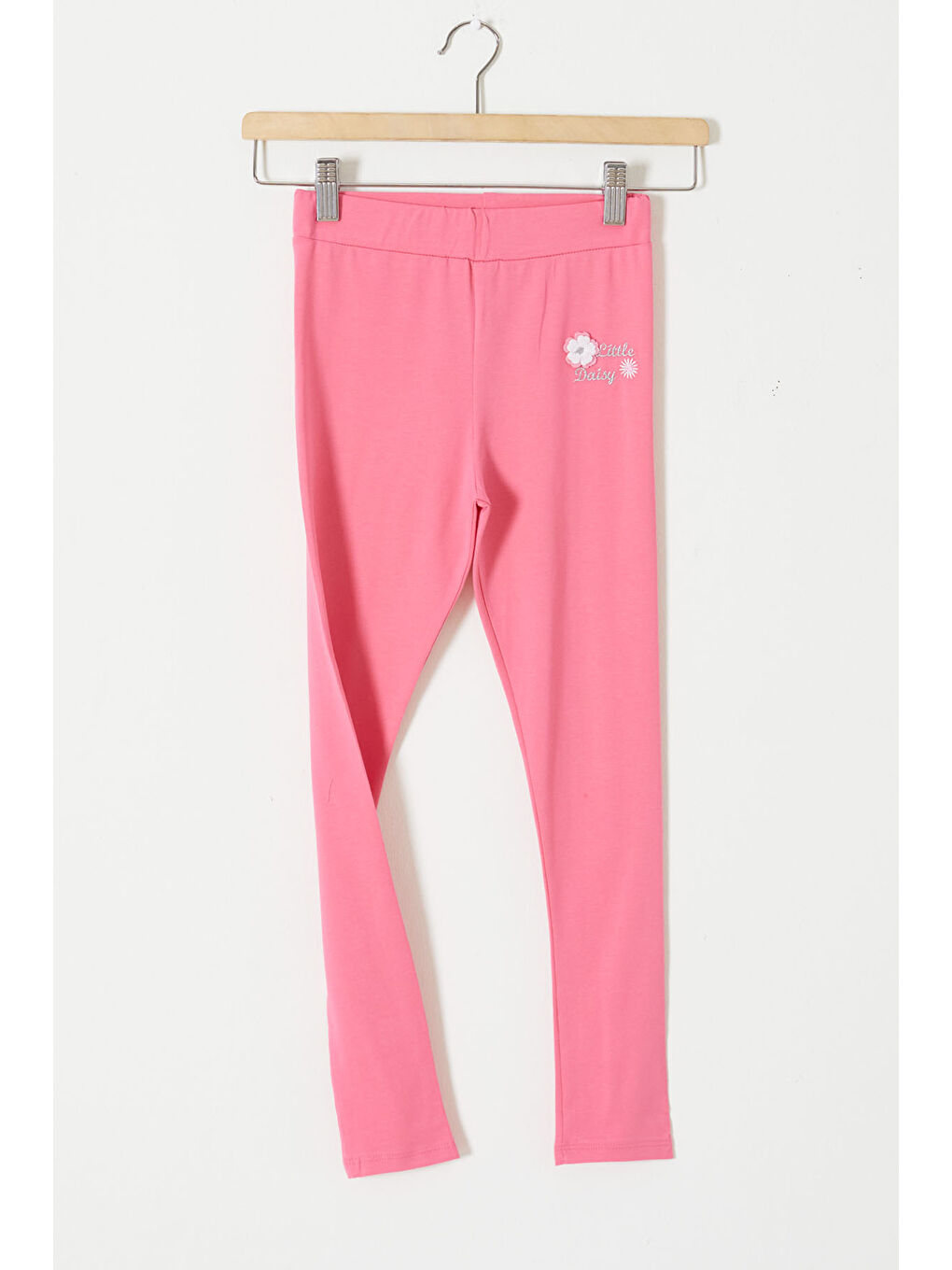 Pembe Çiçek Nakış Detaylı Kız Çocuk Tayt 18308-1