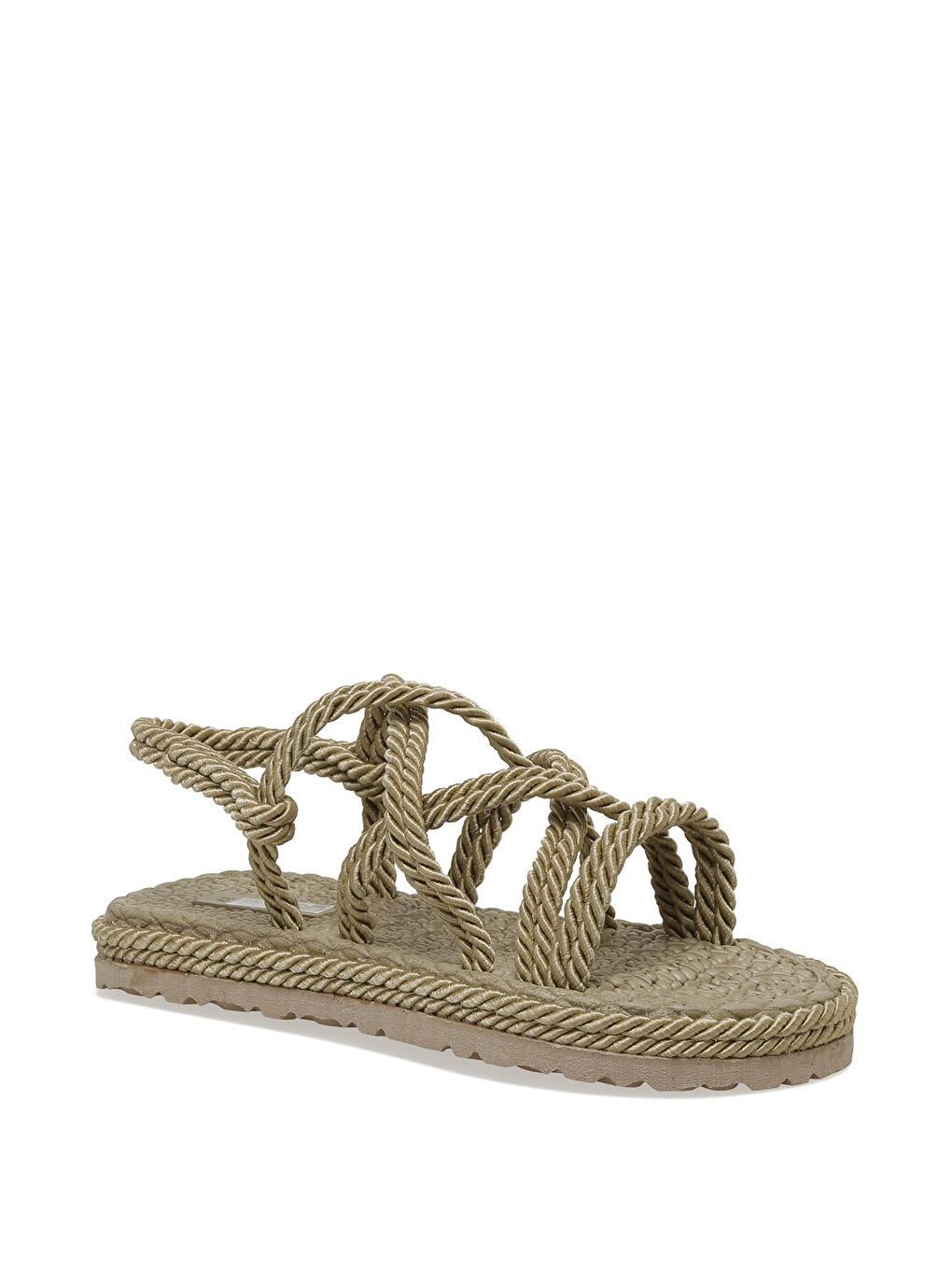 Bej HAİLEY 3FX Naturel Kadın Düz Sandalet-1