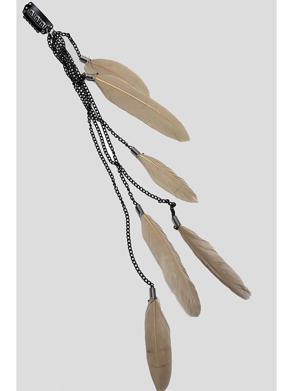 Bej Tüylü Saç Zinciri Rasta Saç İpi-1