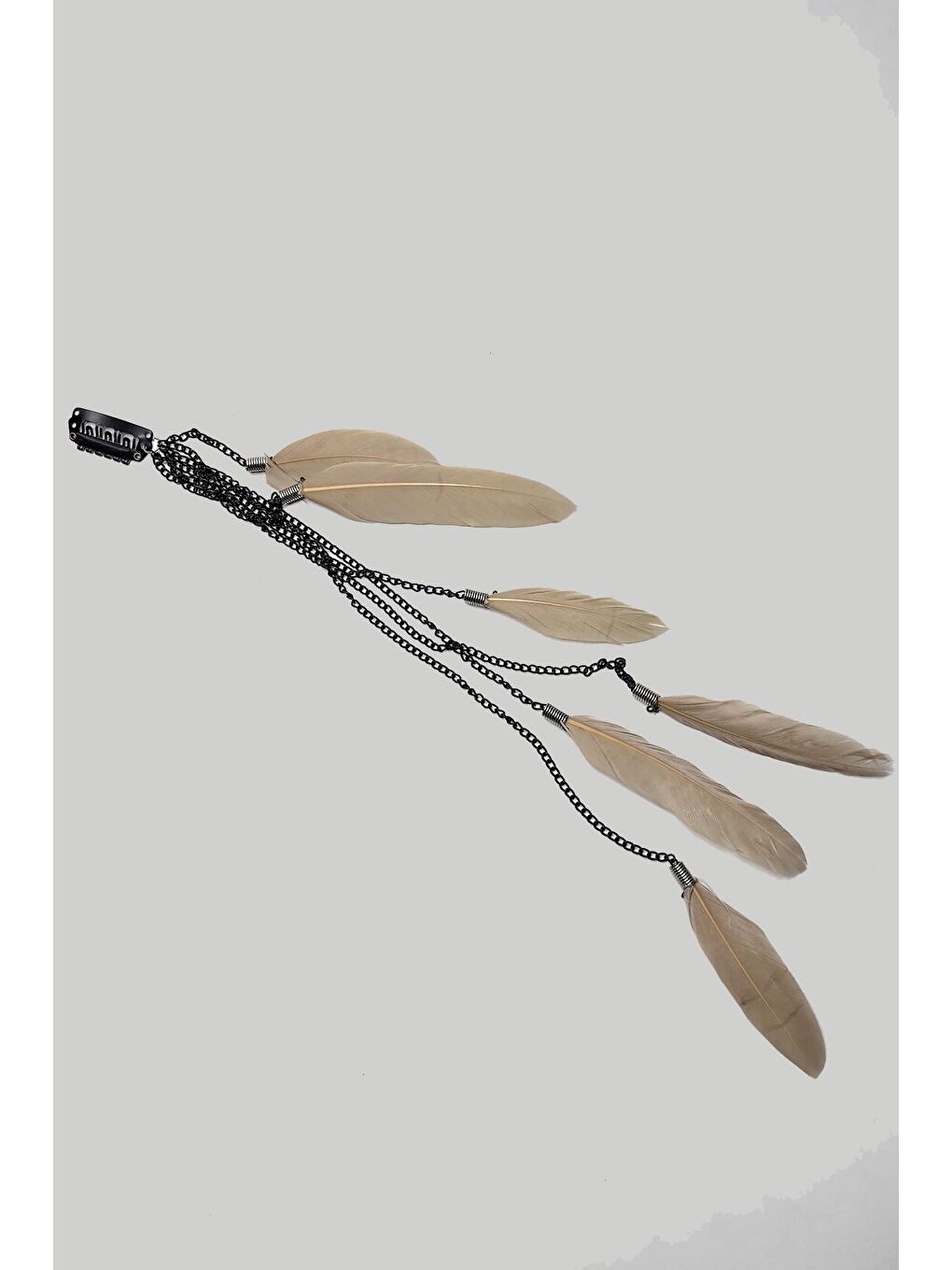 Bej Tüylü Saç Zinciri Rasta Saç İpi-2