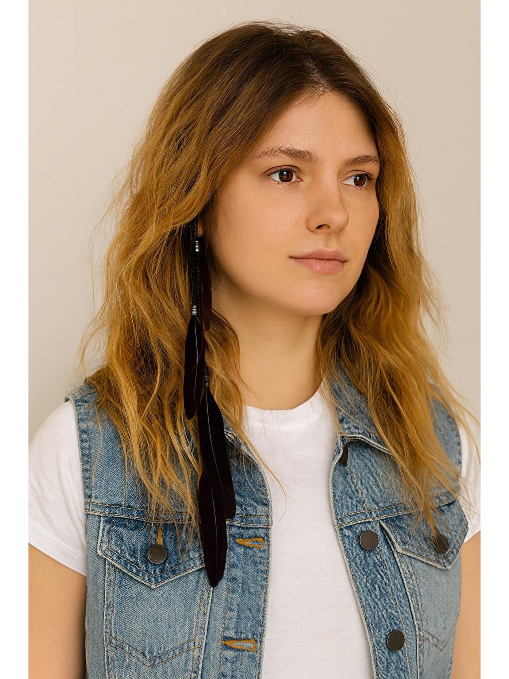 Siyah Tüylü Saç Zinciri Rasta Saç İpi