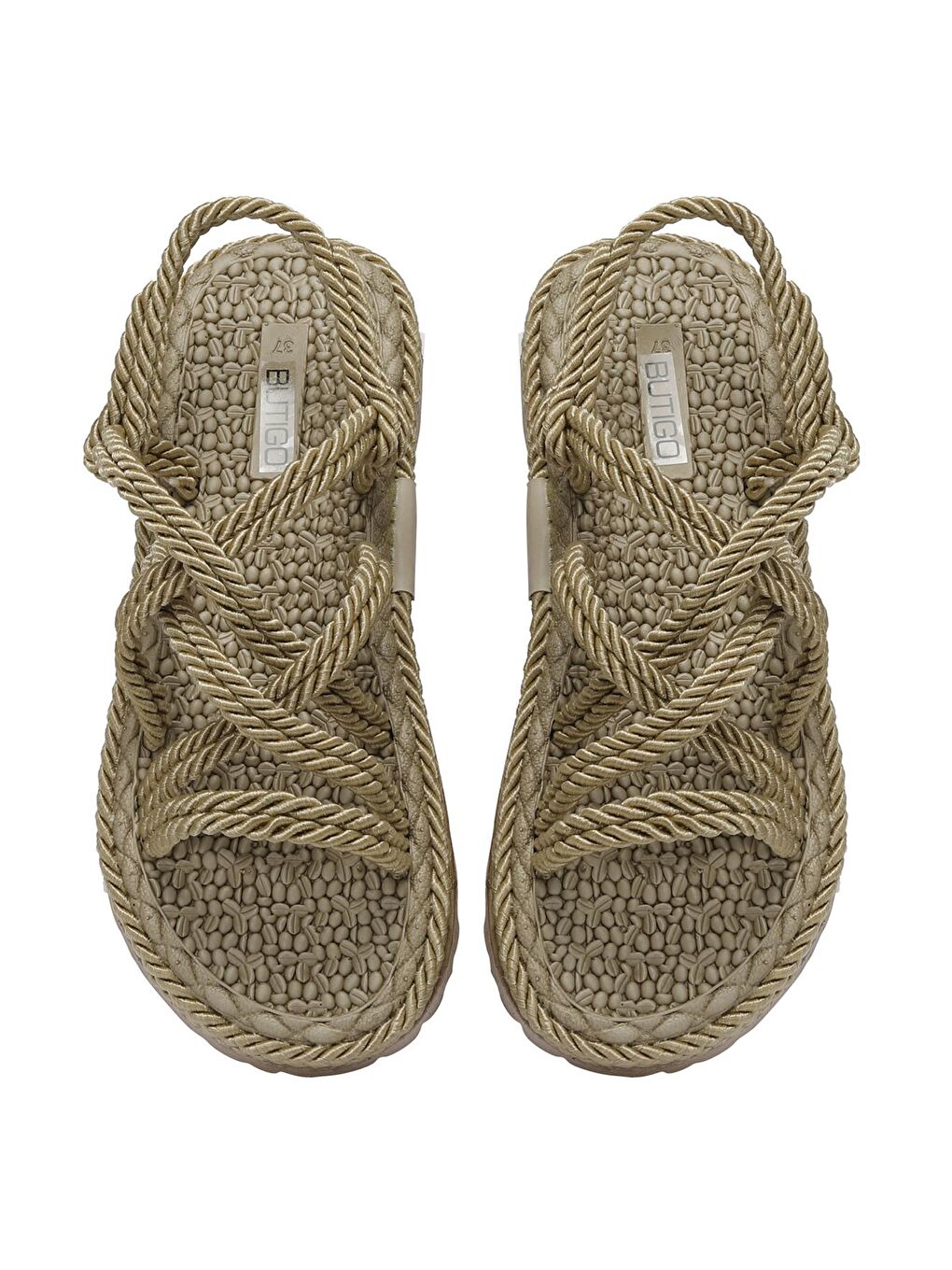 Bej HAİLEY 3FX Naturel Kadın Düz Sandalet-3