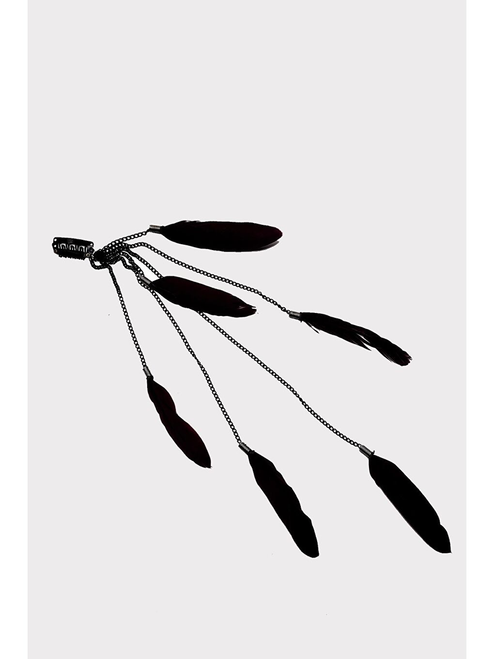 Siyah Tüylü Saç Zinciri Rasta Saç İpi-1