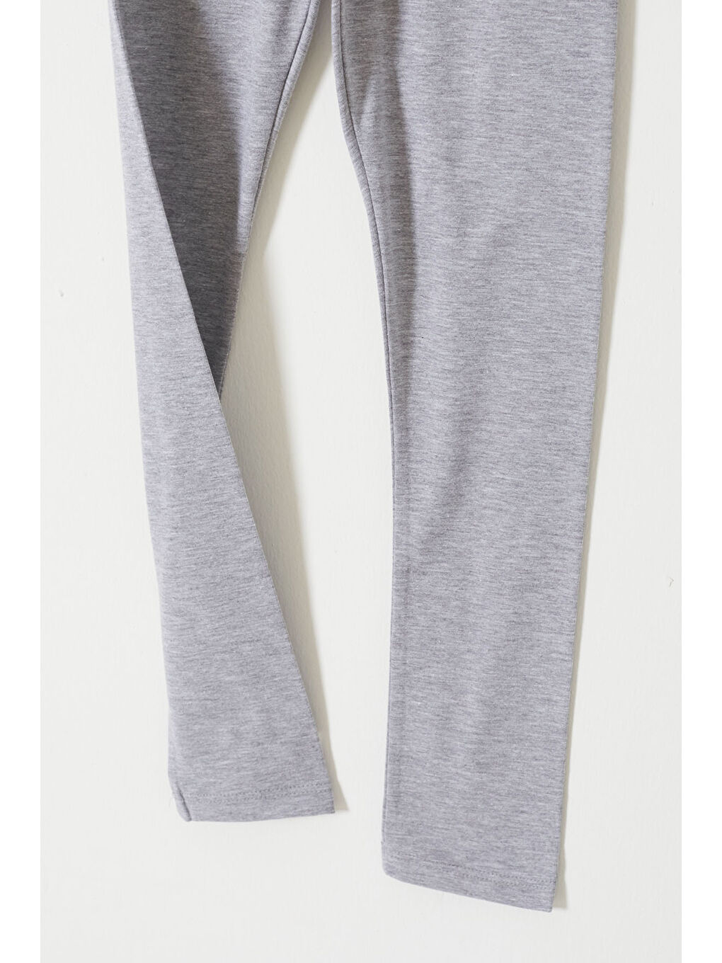 Gri Çiçek Nakış Detaylı Kız Çocuk Tayt 18311-3