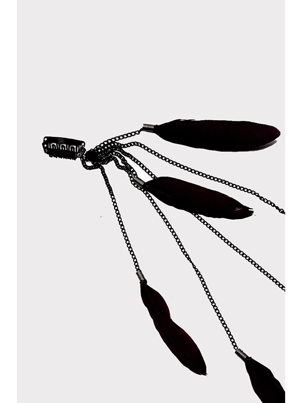 Siyah Tüylü Saç Zinciri Rasta Saç İpi-2