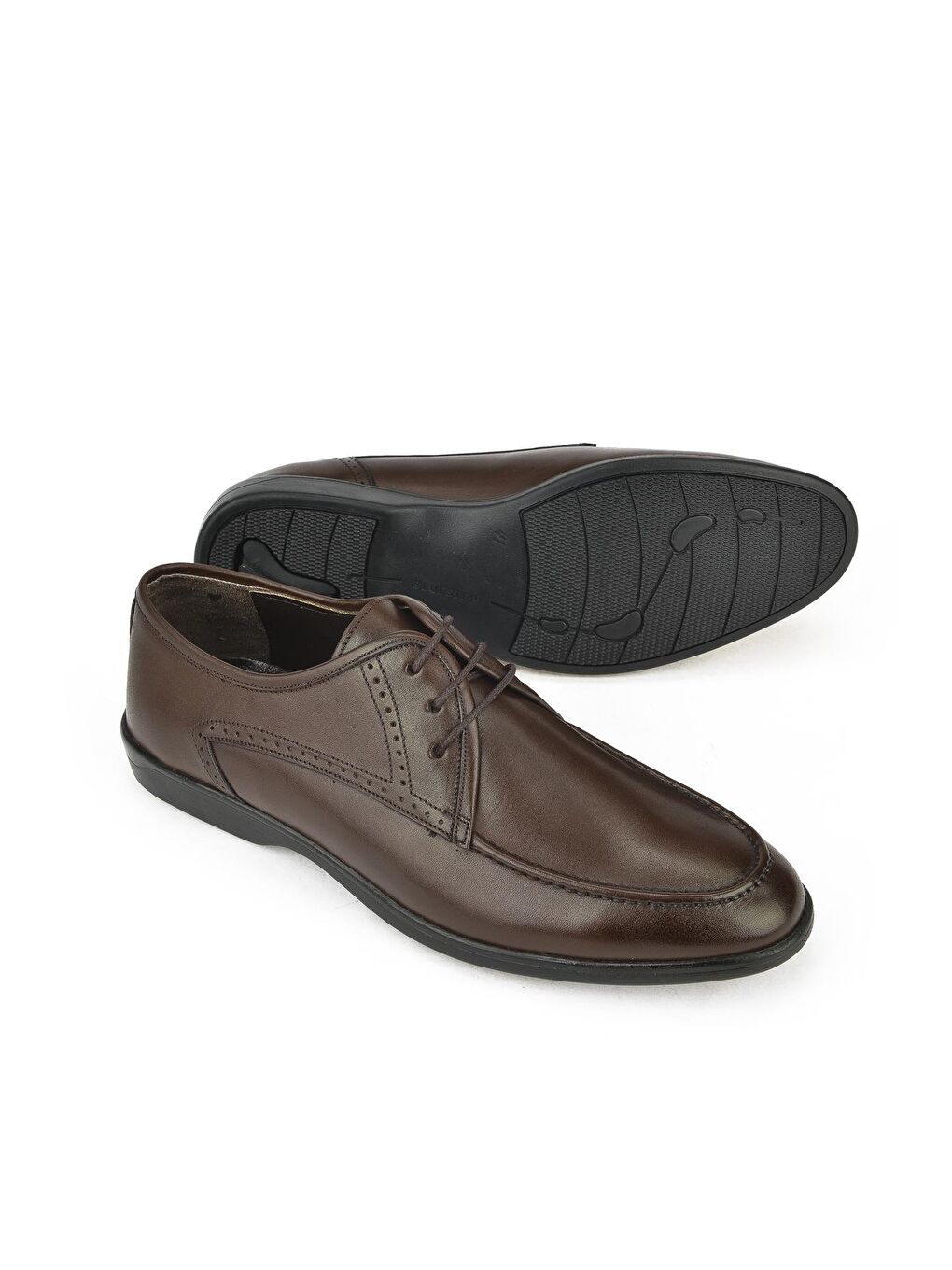 Kahverengi Erkek Hakiki Deri Klasik Ayakkabı 133985Z154 Kahve-3