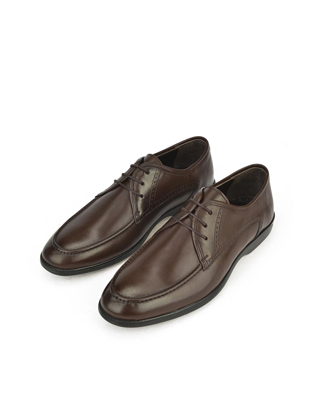 Kahverengi Erkek Hakiki Deri Klasik Ayakkabı 133985Z154 Kahve-4