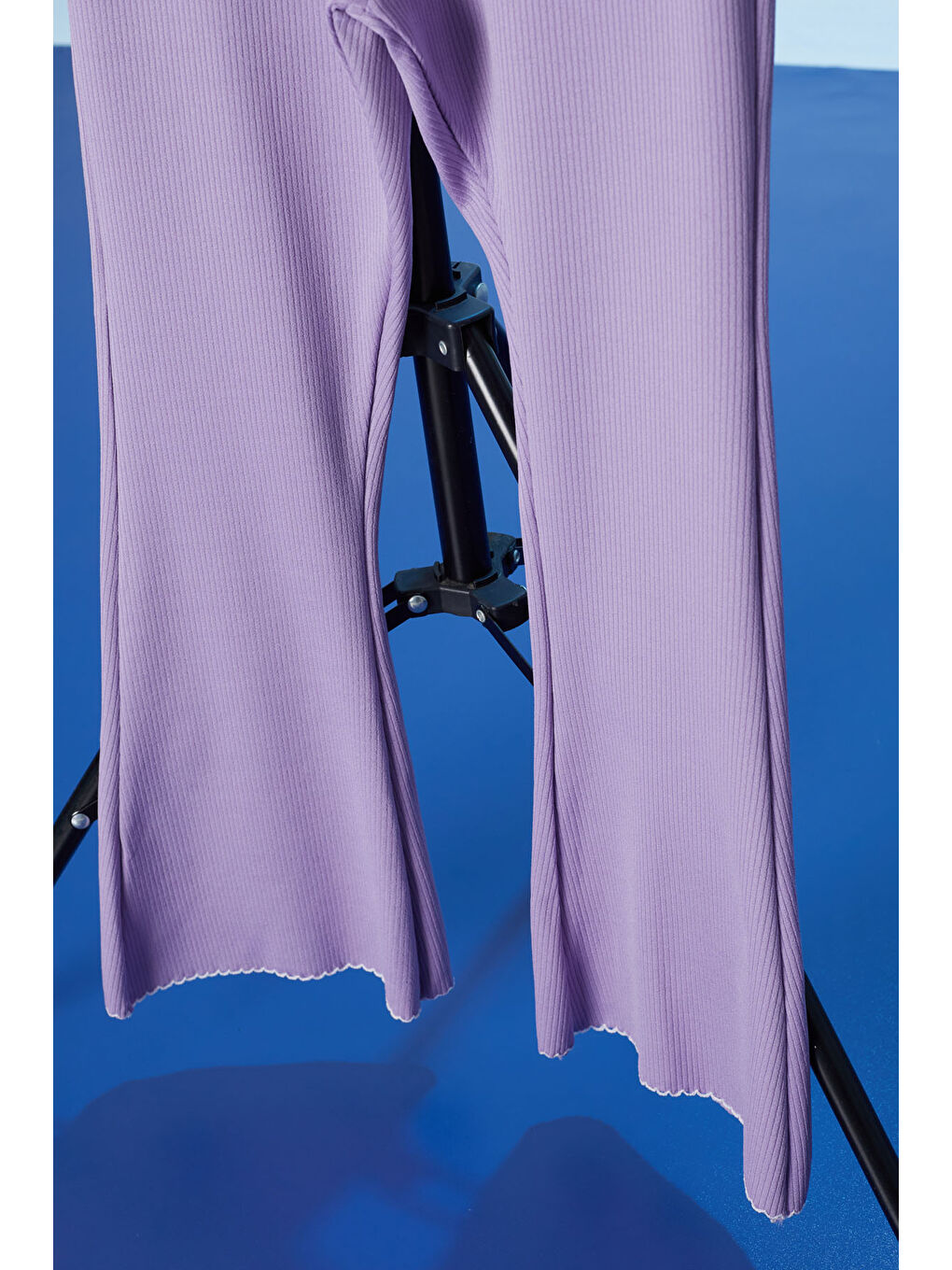 Lila Beauty Yazı Nakışlı İspanyol Paça Kız Çocuk Tayt 18180-1