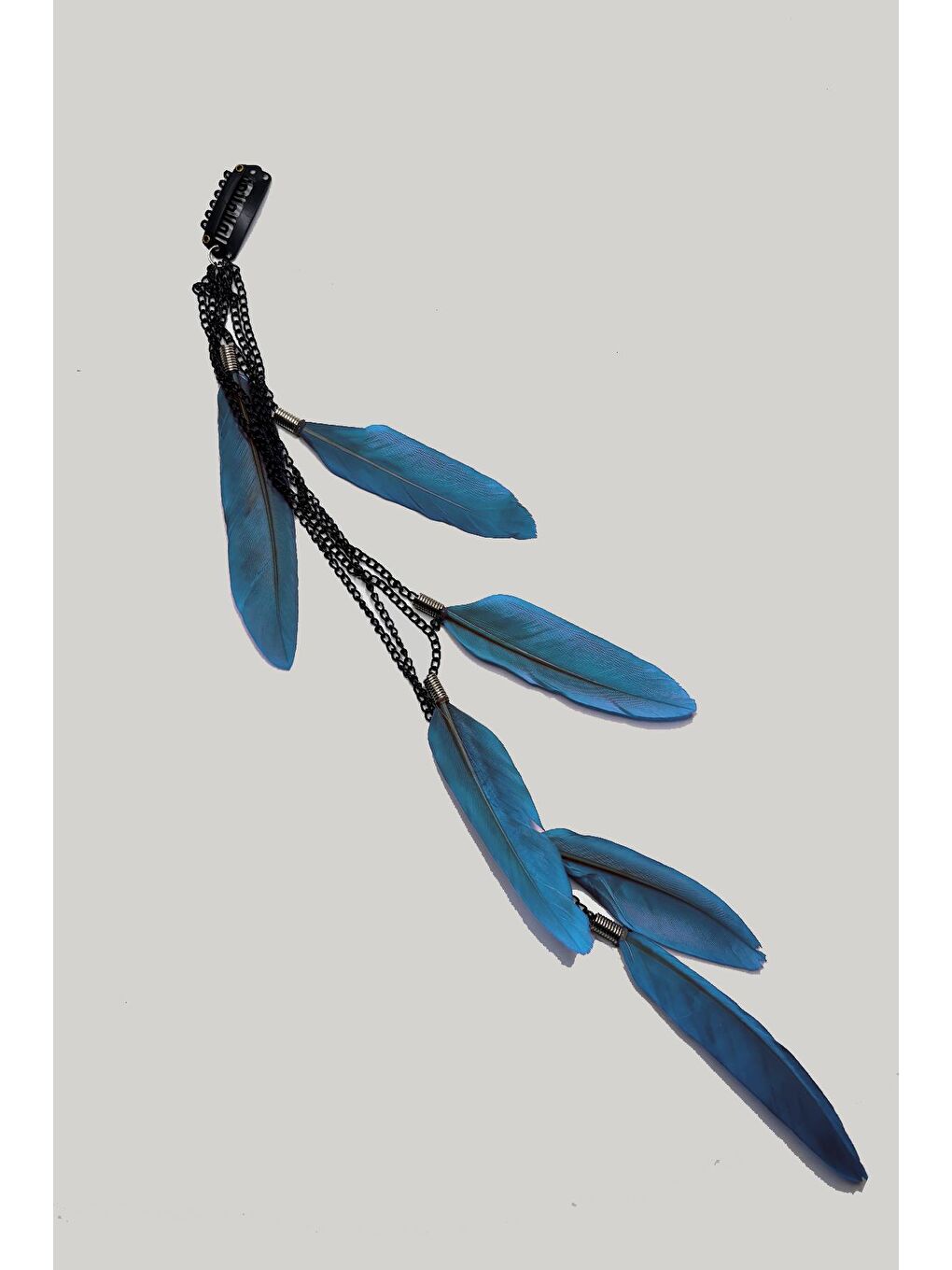 Mavi Tüylü Saç Zinciri Rasta Saç İpi-1