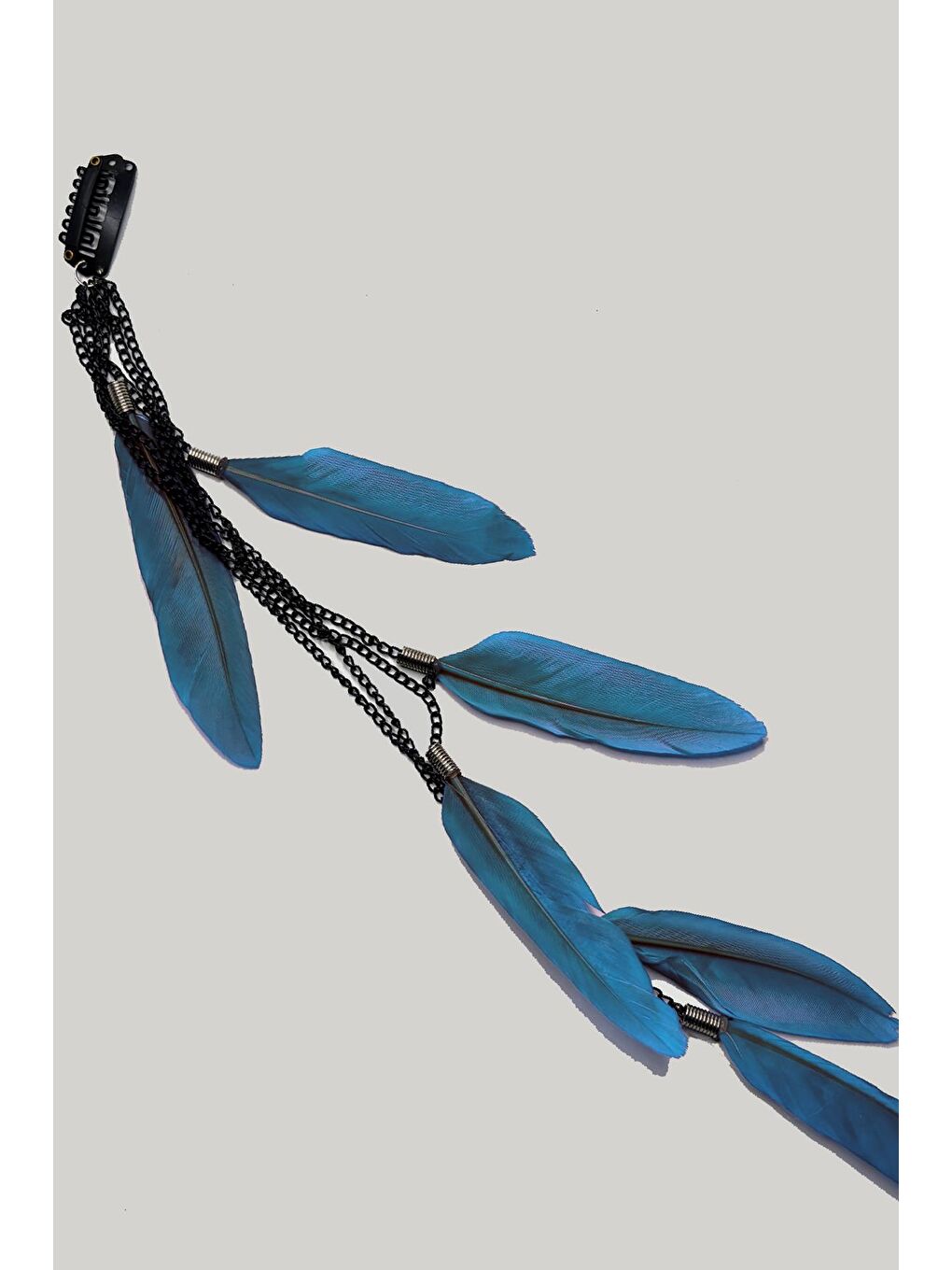 Mavi Tüylü Saç Zinciri Rasta Saç İpi-2