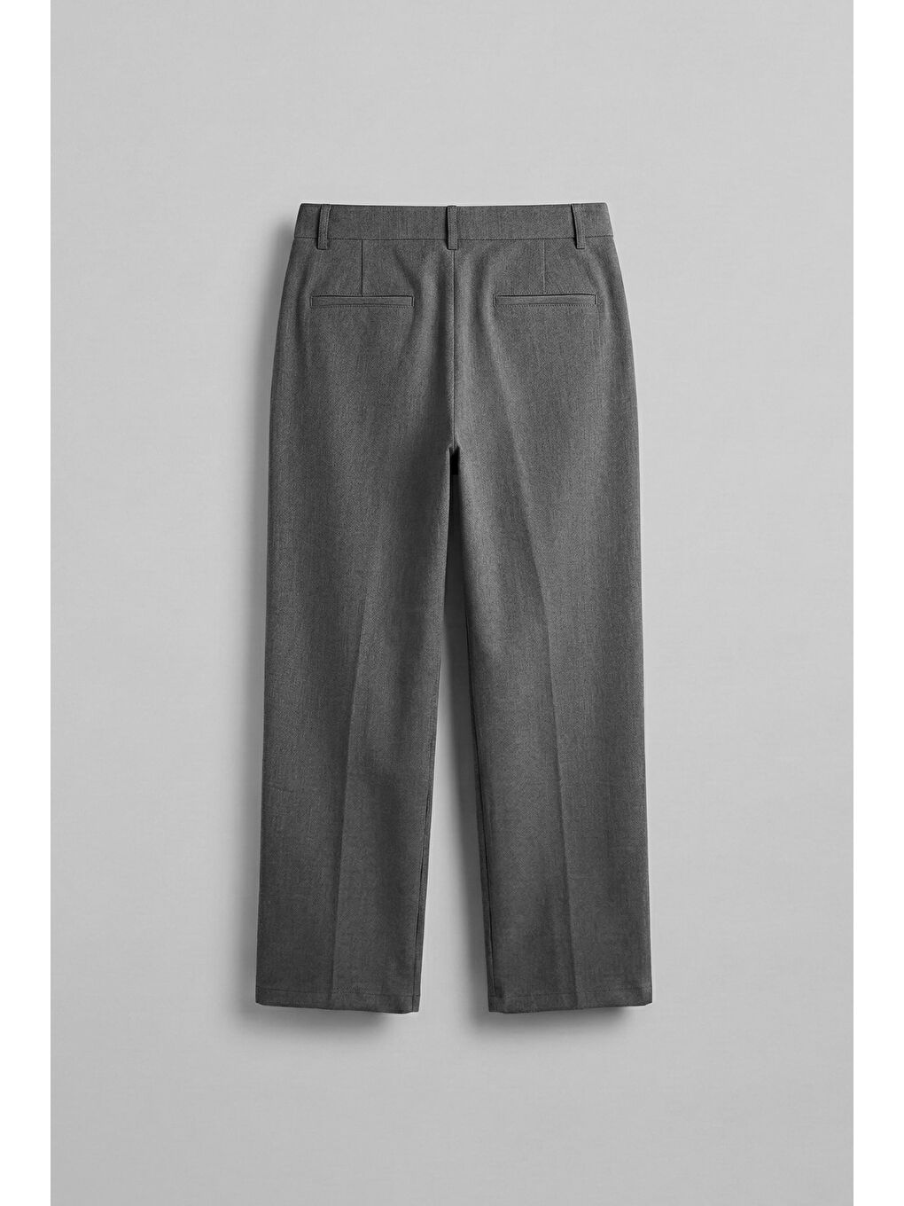 Erkek Smart Casual Bol Paça Relaxed Fit Pantolon Gri-1