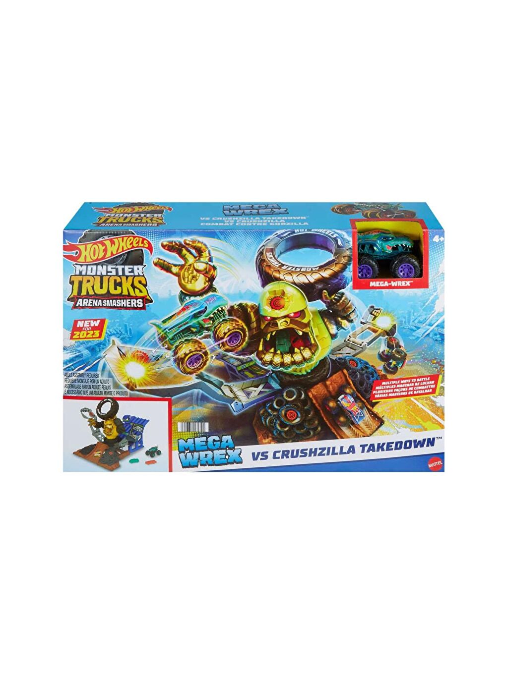 Hot Wheels Beyaz-Renklibaskı Monster Trucks Arena'da Şampiyonluk Mücadelesi Oyun Seti - 4