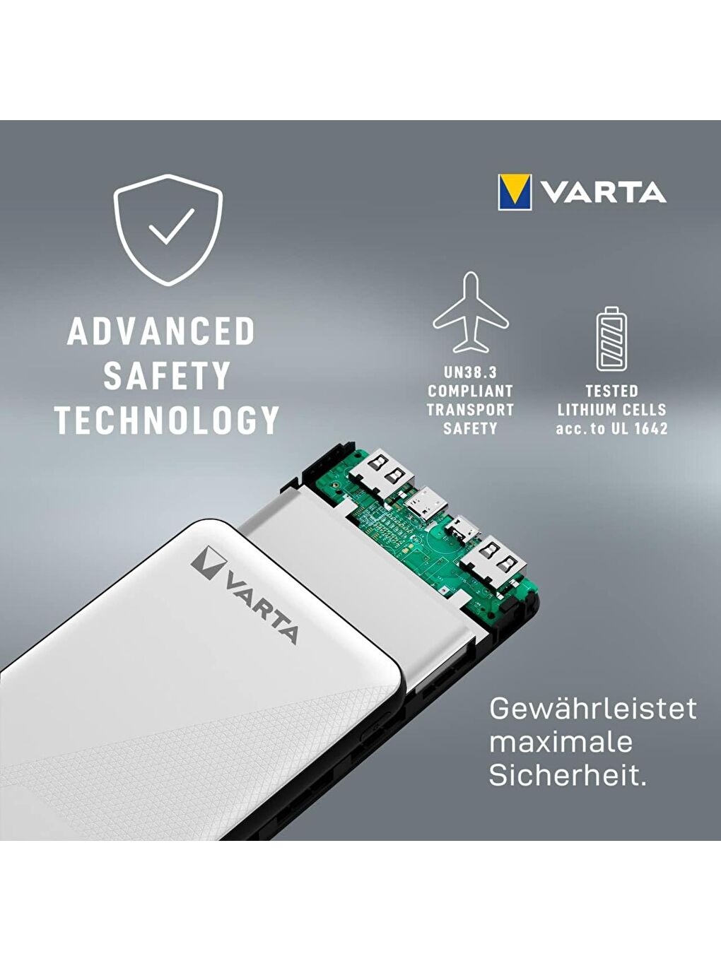 Varta Beyaz Power Bank Energy 10000 mAh Taşınabilir Şarj Cihazı - 2