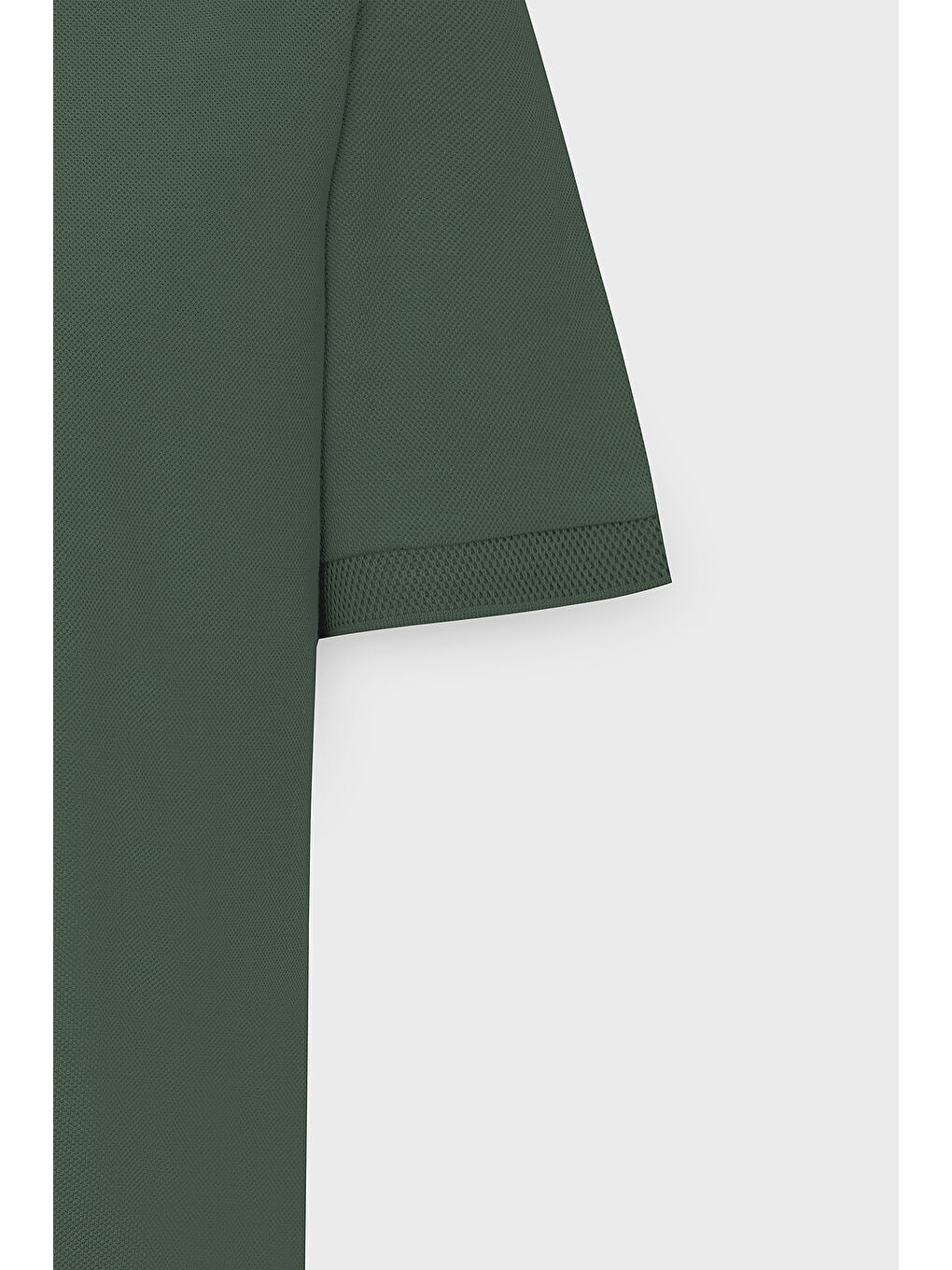 Erkek Haki Slim Fit Dar Kesim Polo Yaka %100 Pamuk Kısa Kollu Tişört-7