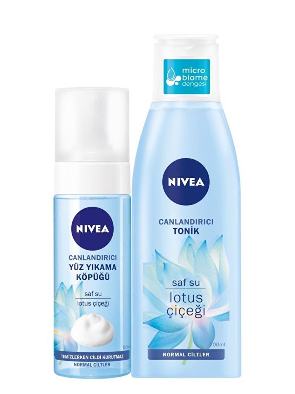 NIVEA Şeffaf Normal/Karma Ciltler İçin Canlandırıcı Yüz Yıkama Köpüğü 150 ml + Canlandırıcı Tonik 200 ml