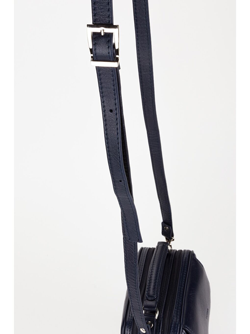 Lacivert %100 Hakiki Deri Erkek Orta Boy El ve Çapraz Omuz Çantası-7