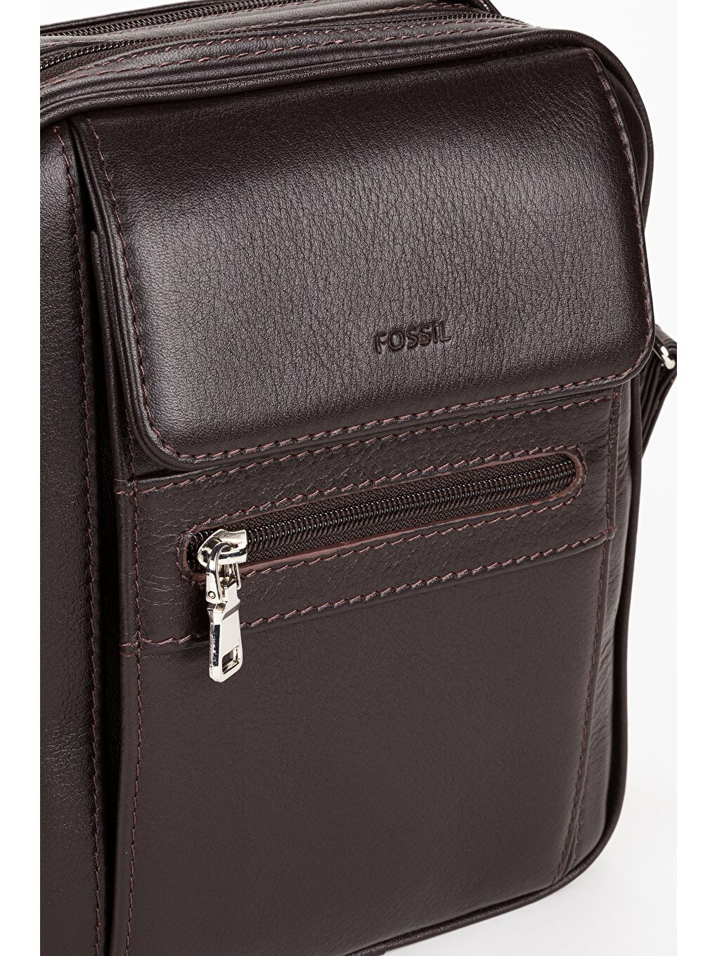 Kahverengi %100 Hakiki Deri Erkek Orta Boy El ve Çapraz Omuz Çantası-4