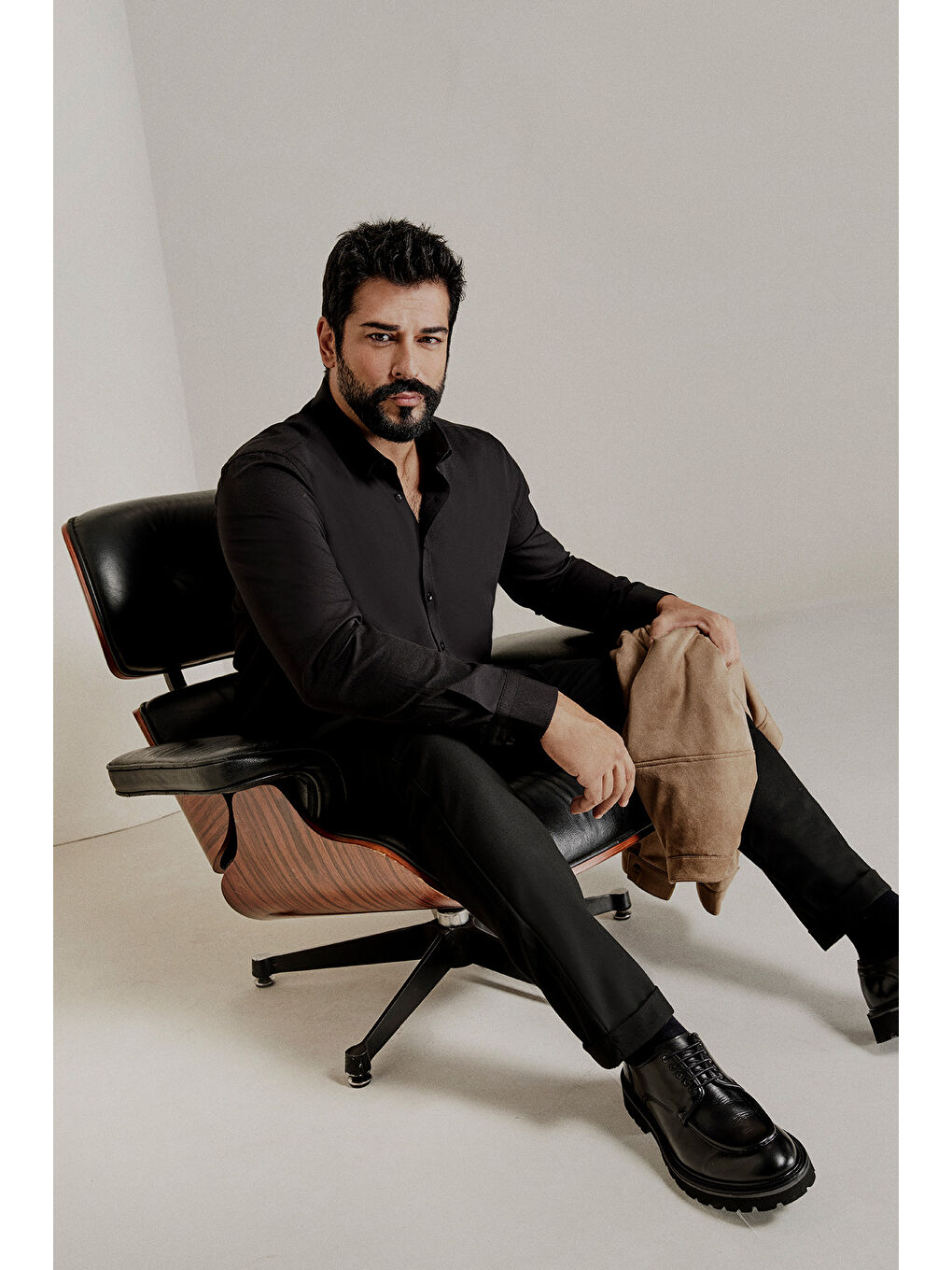 Erkek Mavi-Siyah 2'li Pamuklu Kolay Ütülenebilir Slim Fit Dar Kesim Oxford Gömlek Paketi-2