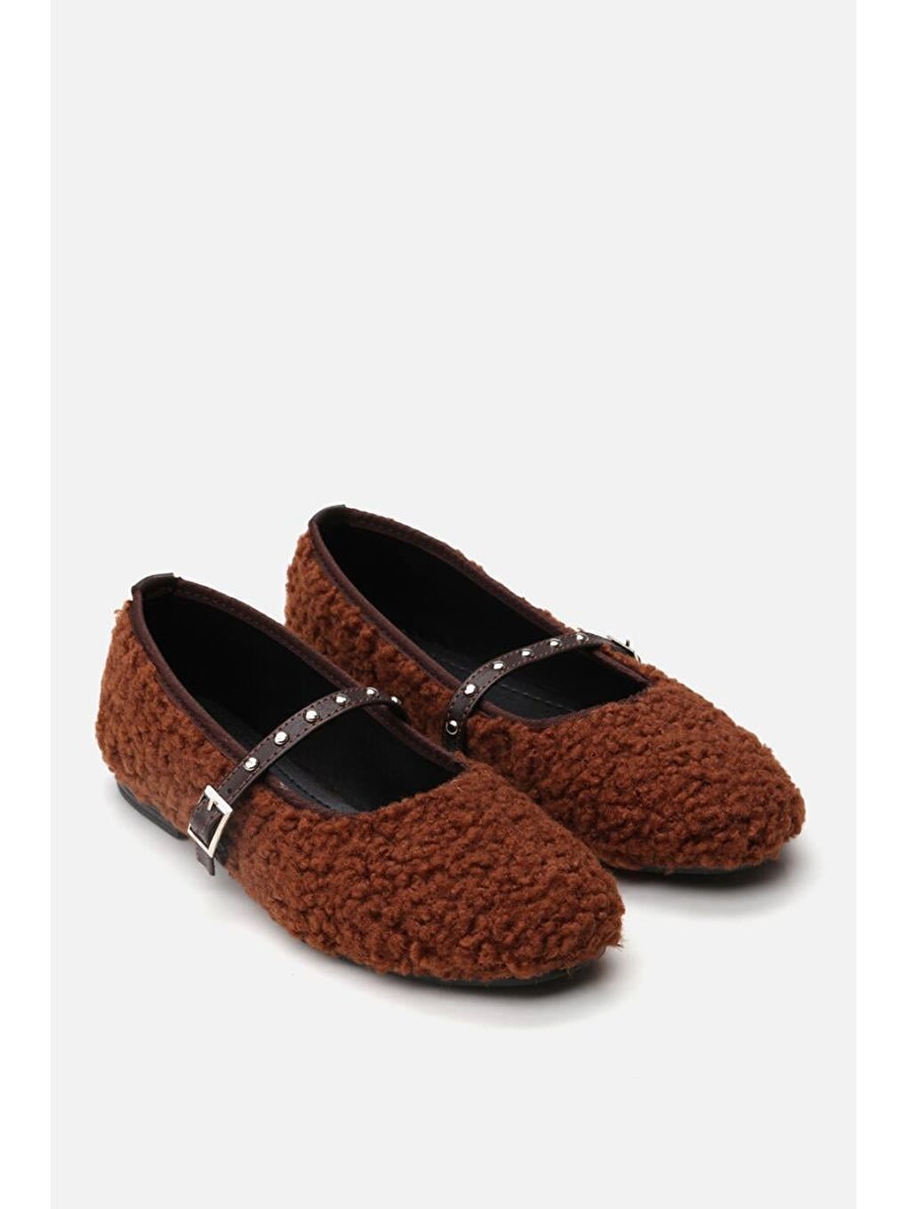 Kahverengi Pelüş Kahve Kadın Babet-2