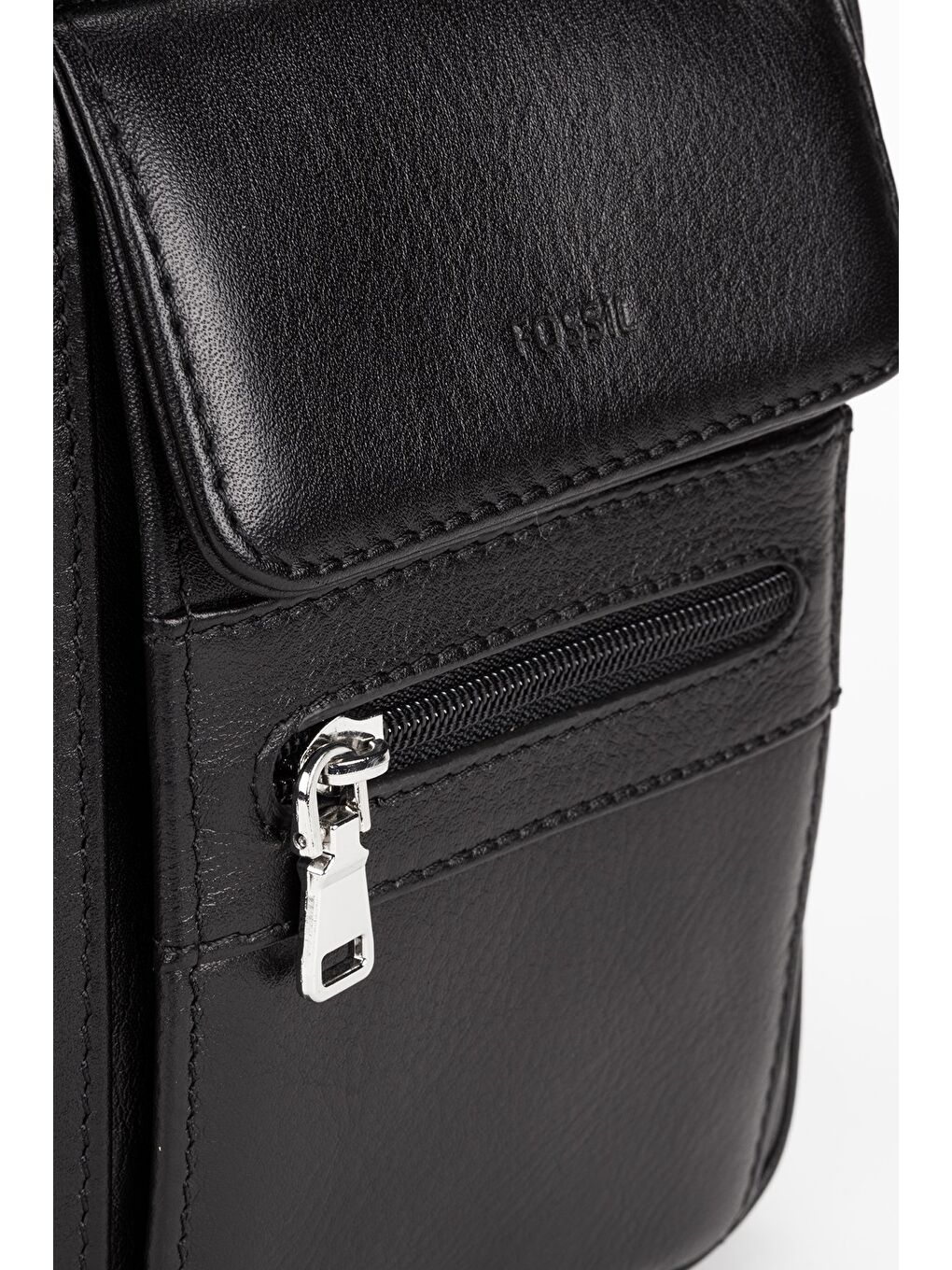 Siyah %100 Hakiki Deri Erkek Küçük Boy El ve Çapraz Omuz Çantası-4