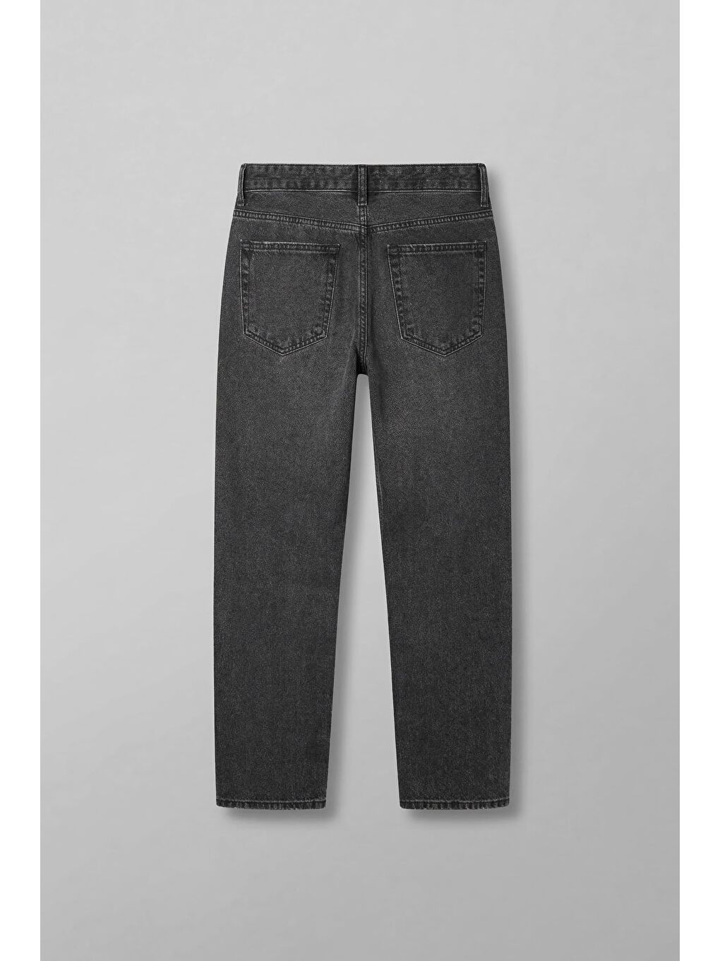 Erkek Relaxed Straight Fit Basic Jean Gri-1