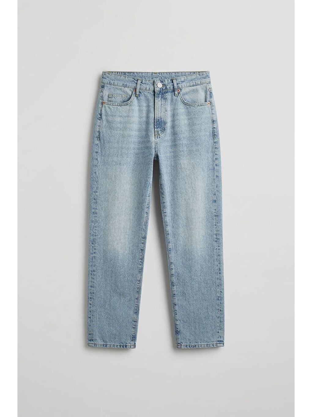 Erkek Boyfriend Basic Pamuklu Jean Pantolon Açık Mavi