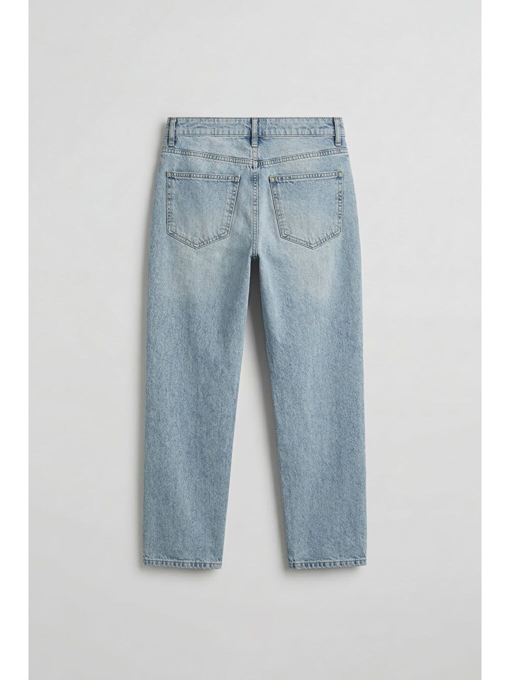 Erkek Boyfriend Basic Pamuklu Jean Pantolon Açık Mavi-1