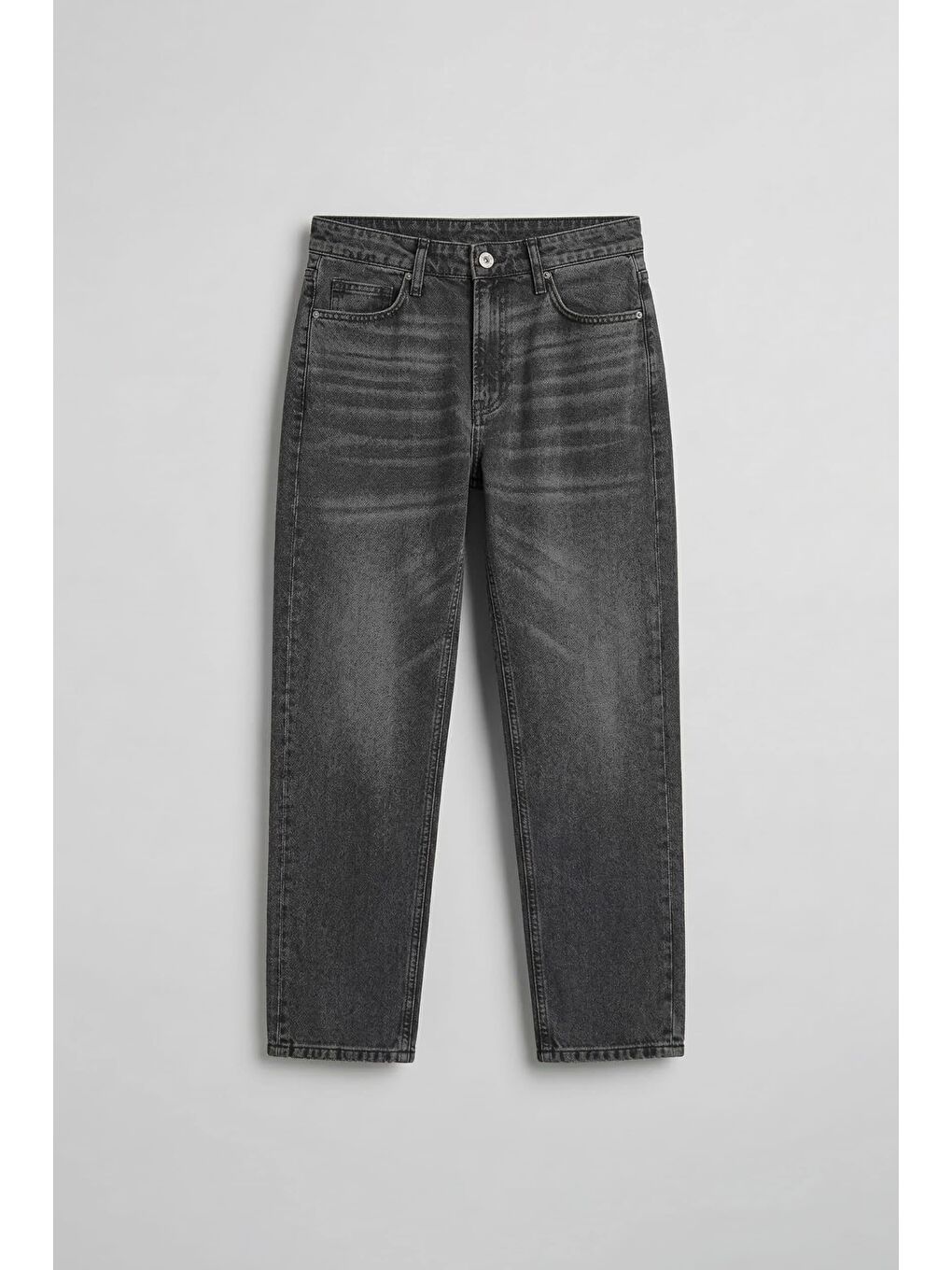 Erkek Boyfriend Yıkamalı Jean Pantolon Antrasit