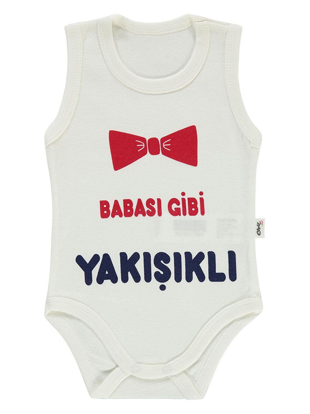 Civil Ekru Baby Erkek Bebek Çıtçıtlı Badi 1-36 Ay Ekru