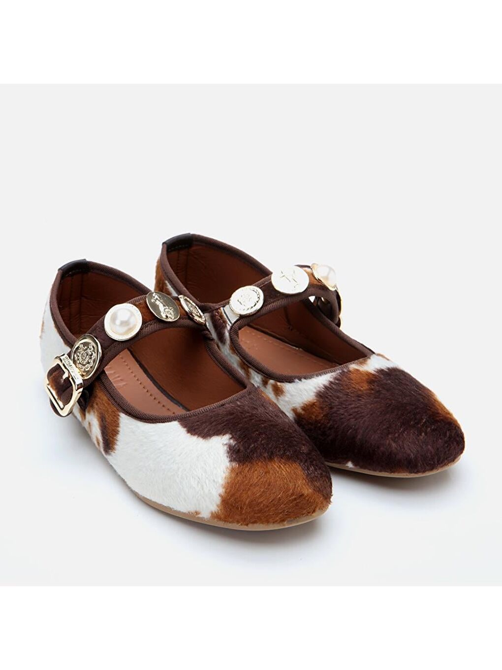 Pelüş Bej Taşlı Kadın Babet-1