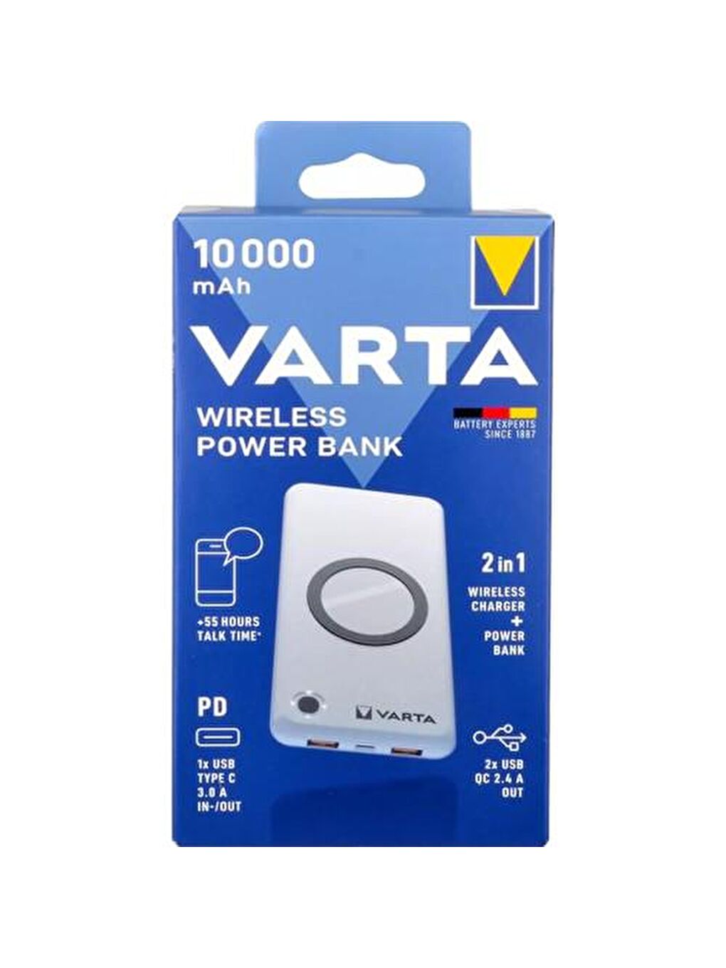 Varta Beyaz Wireless Power Bank 10000 Mah - 1