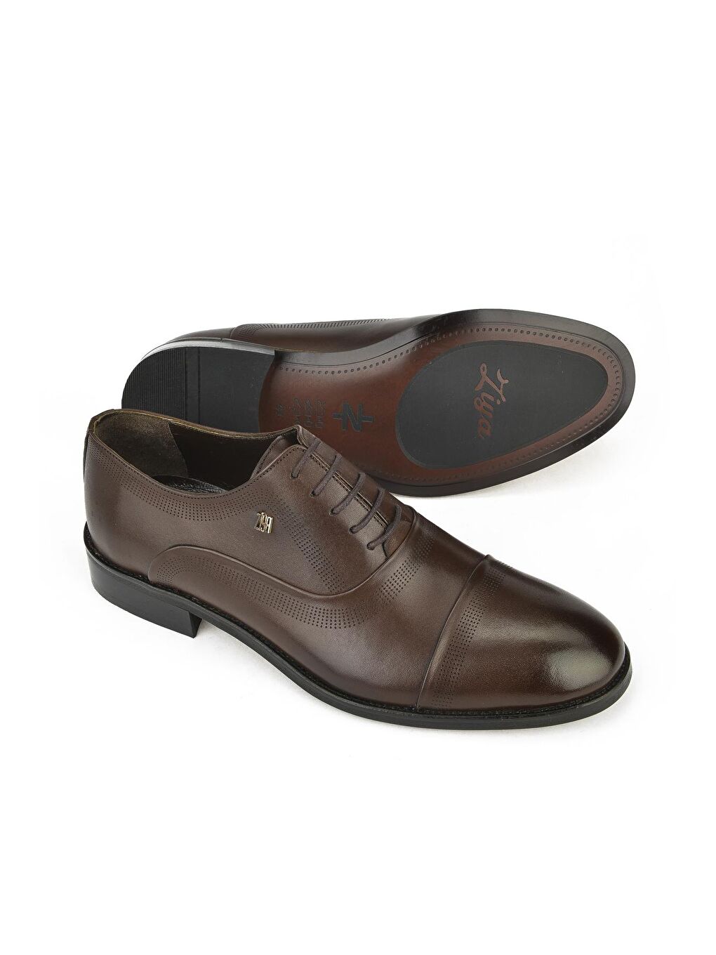 Kahverengi Erkek Hakiki Deri Klasik Ayakkabı 133985Z416 Kahve-3