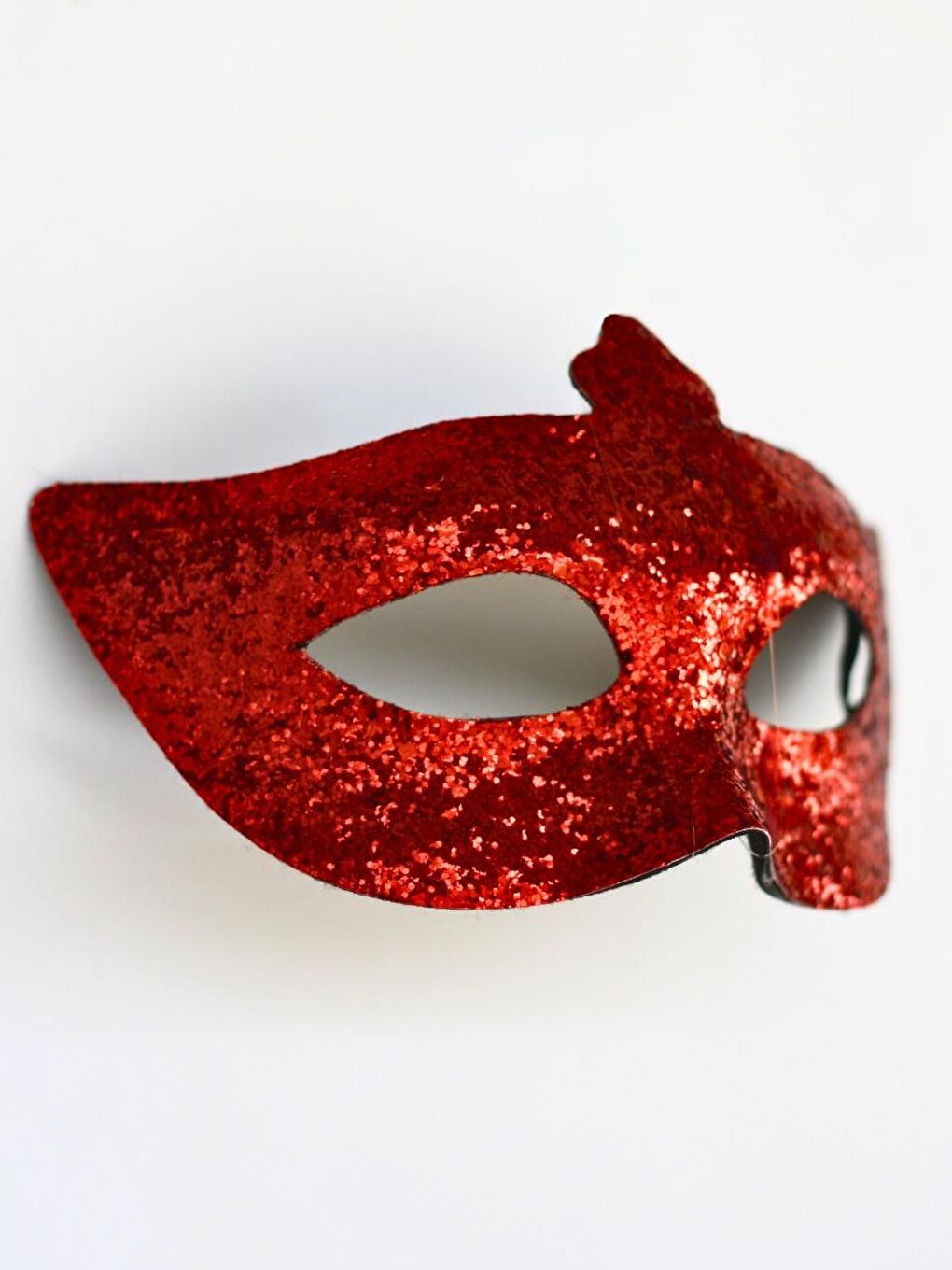 Simli Parti Maskesi Balo Parti Kostüm Aksesuarı Maske Kırmızı-1