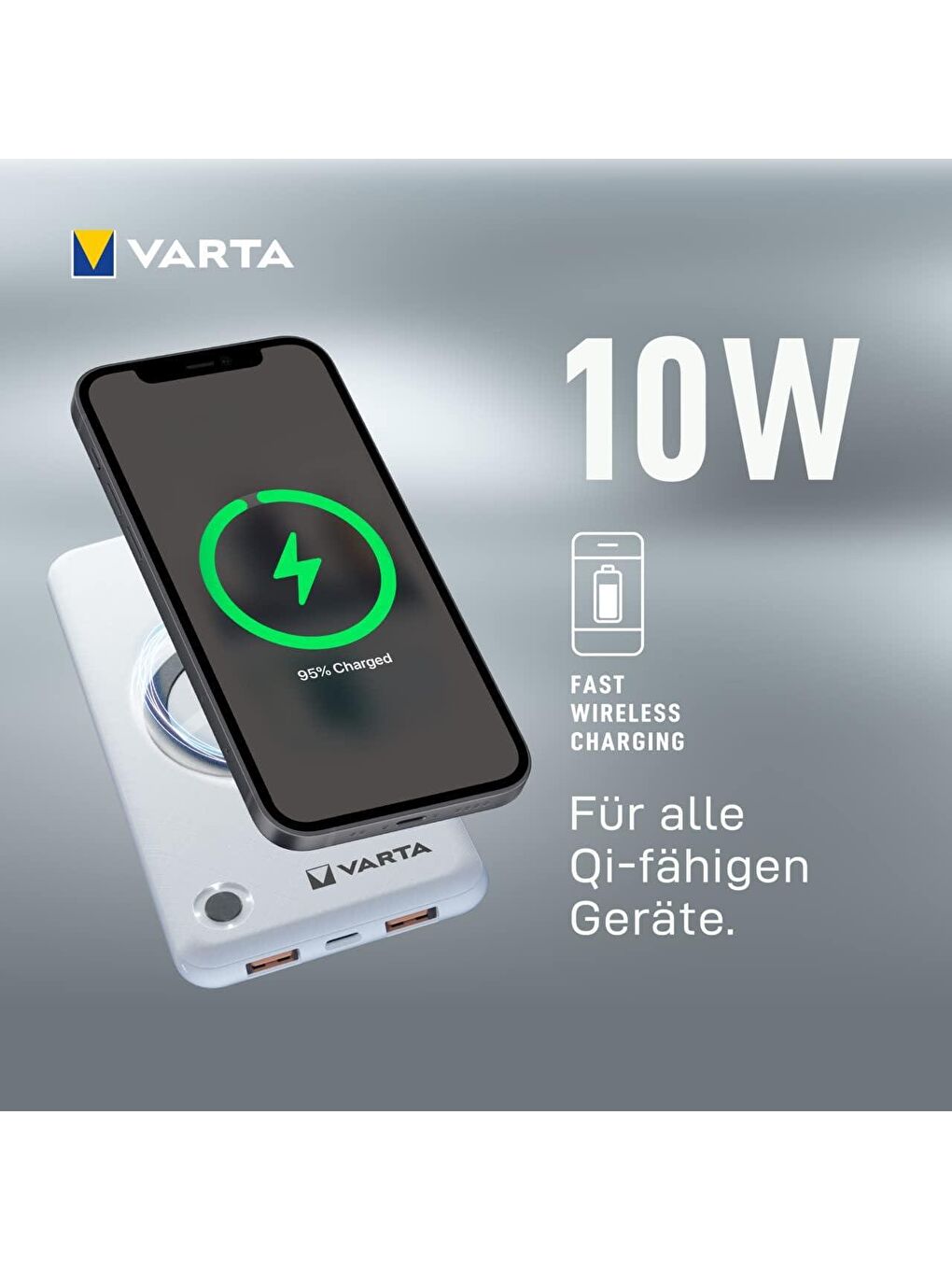 Varta Beyaz Wireless Power Bank 10000 Mah - 4