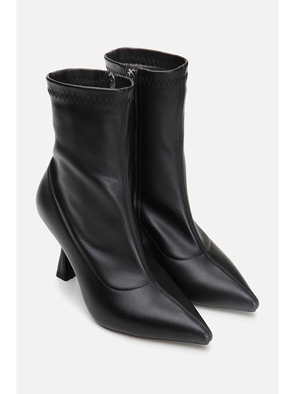 Siyah Kadın Topuklu Bot-5