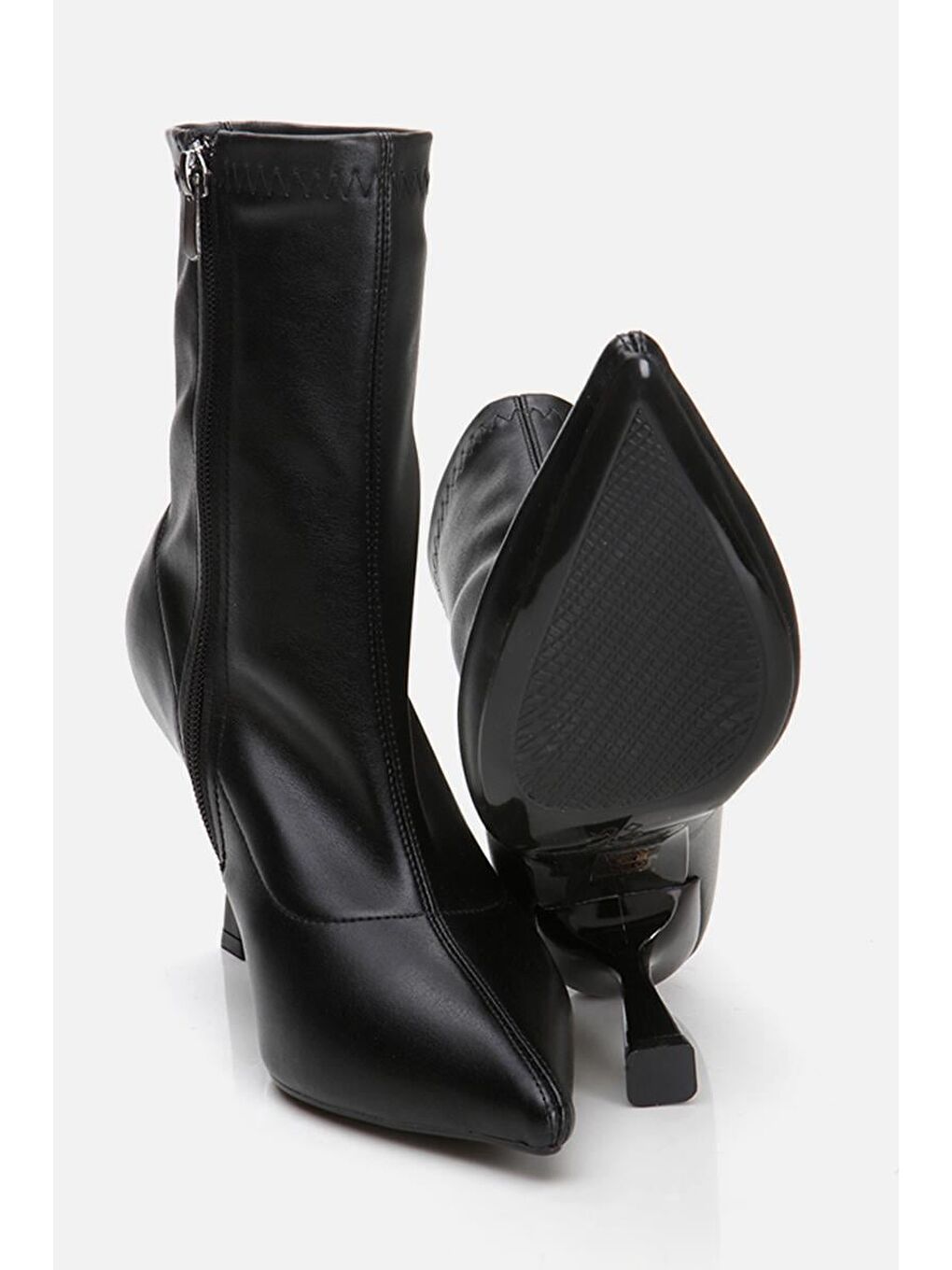 Siyah Kadın Topuklu Bot-1