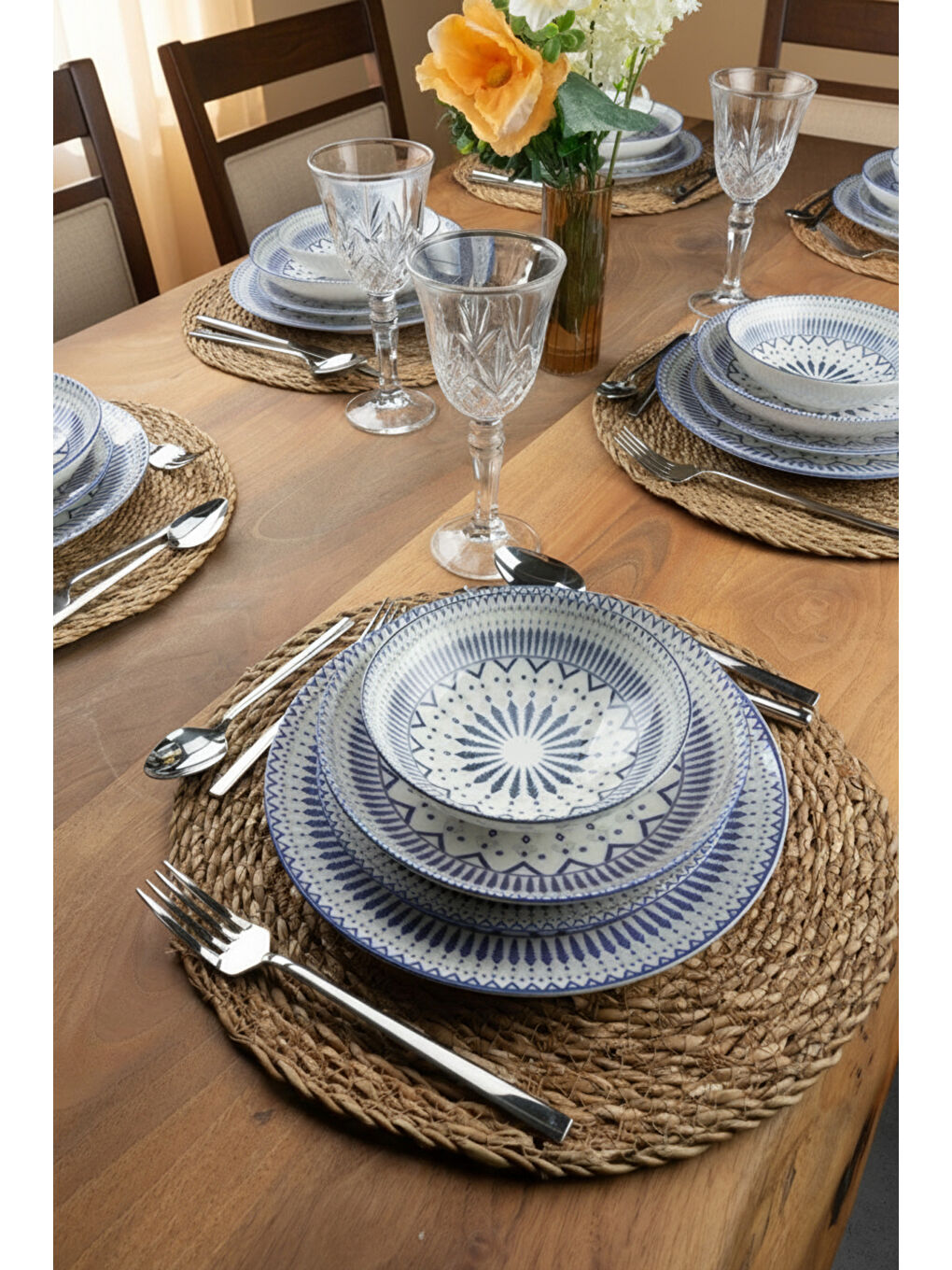 Beyaz Atina 24 Parça Porselen Yemek Takımı-2