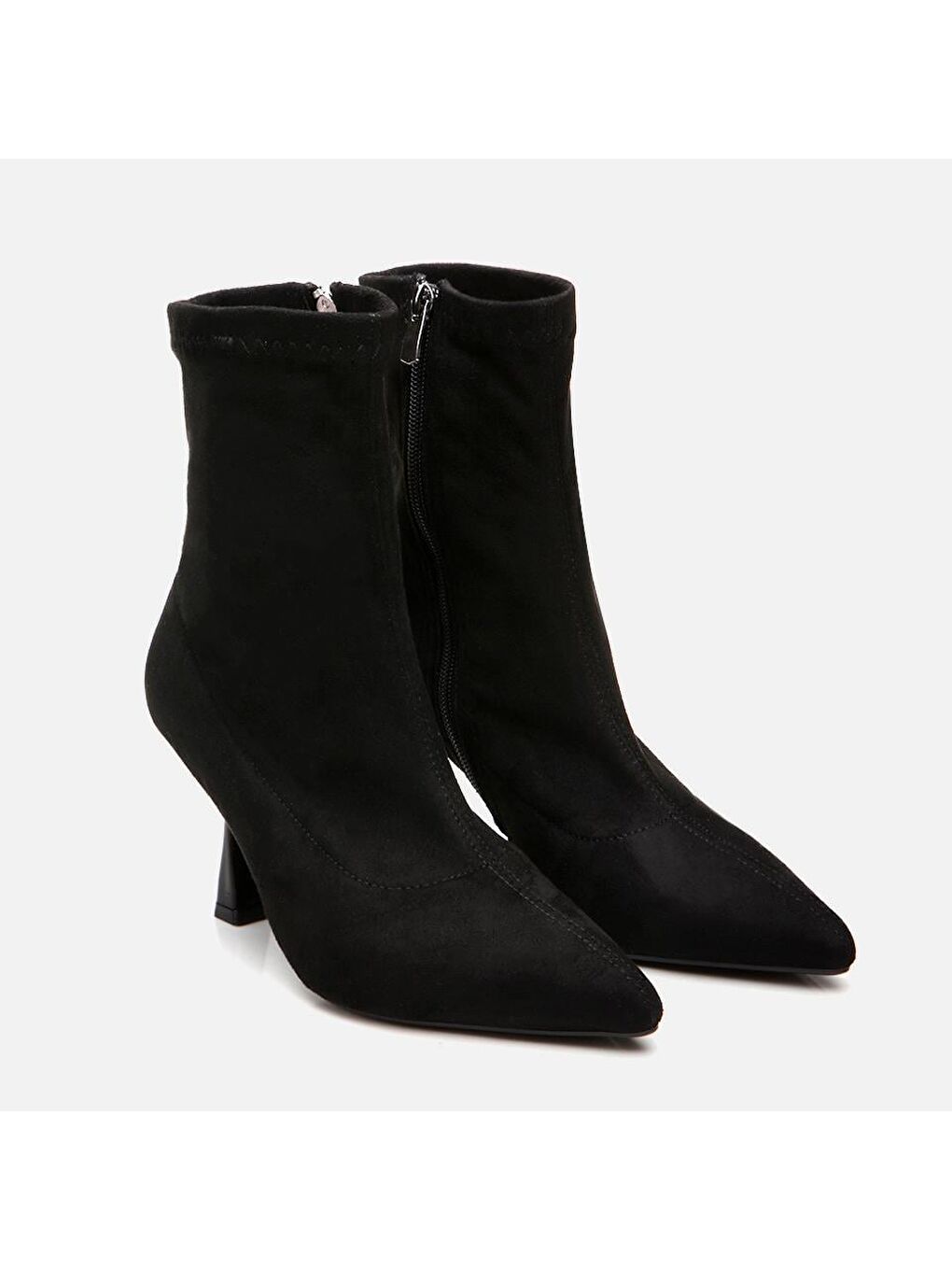 Siyah Kadın Topuklu Bot-6