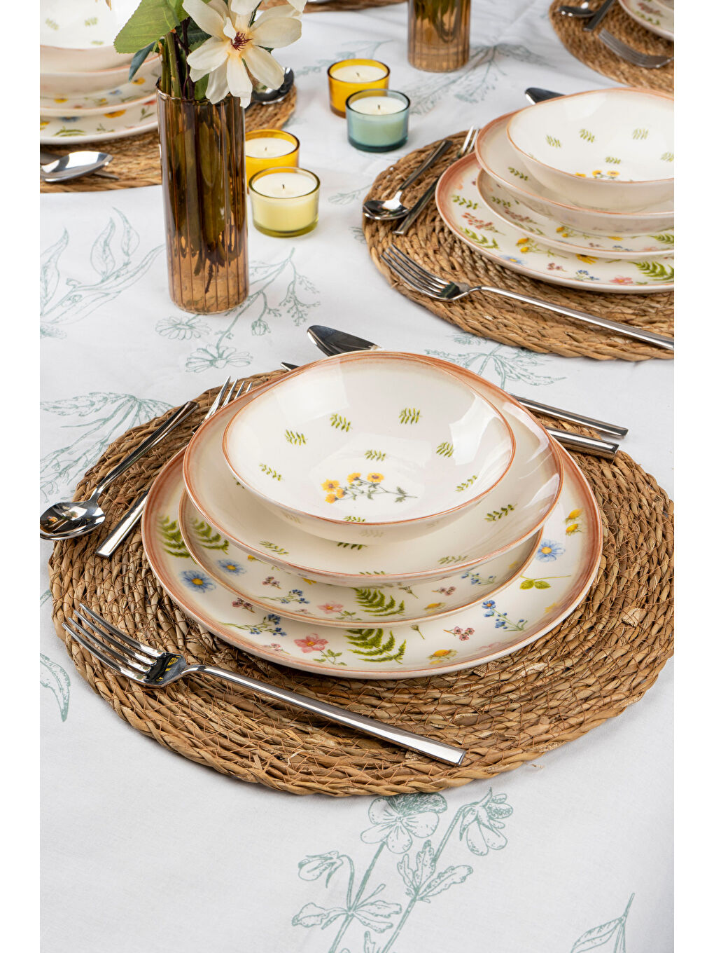 Beyaz Sera 24 Parça Porselen Yemek Takımı-2