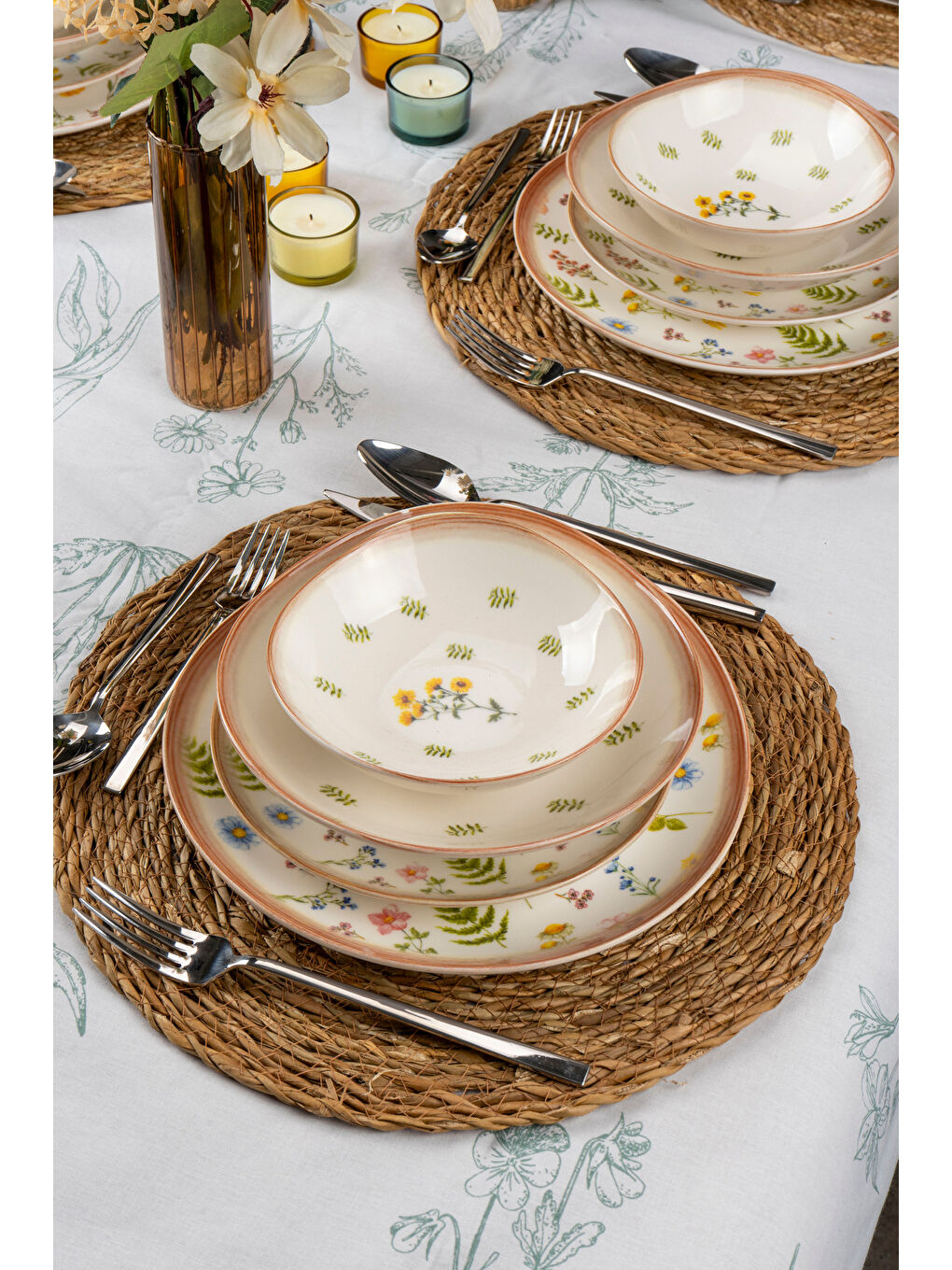 Beyaz Sera 24 Parça Porselen Yemek Takımı-3