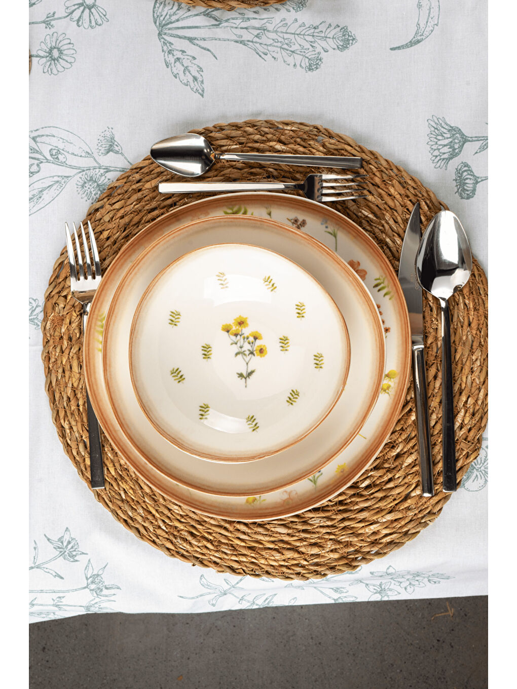 Beyaz Sera 24 Parça Porselen Yemek Takımı-5