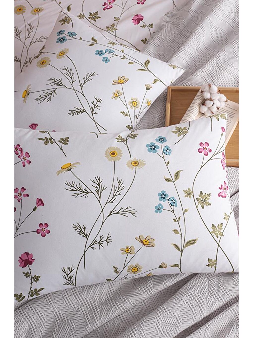 Bej Şalemar 4 Parça Çift Kişilik Pike Takımı Taş-1