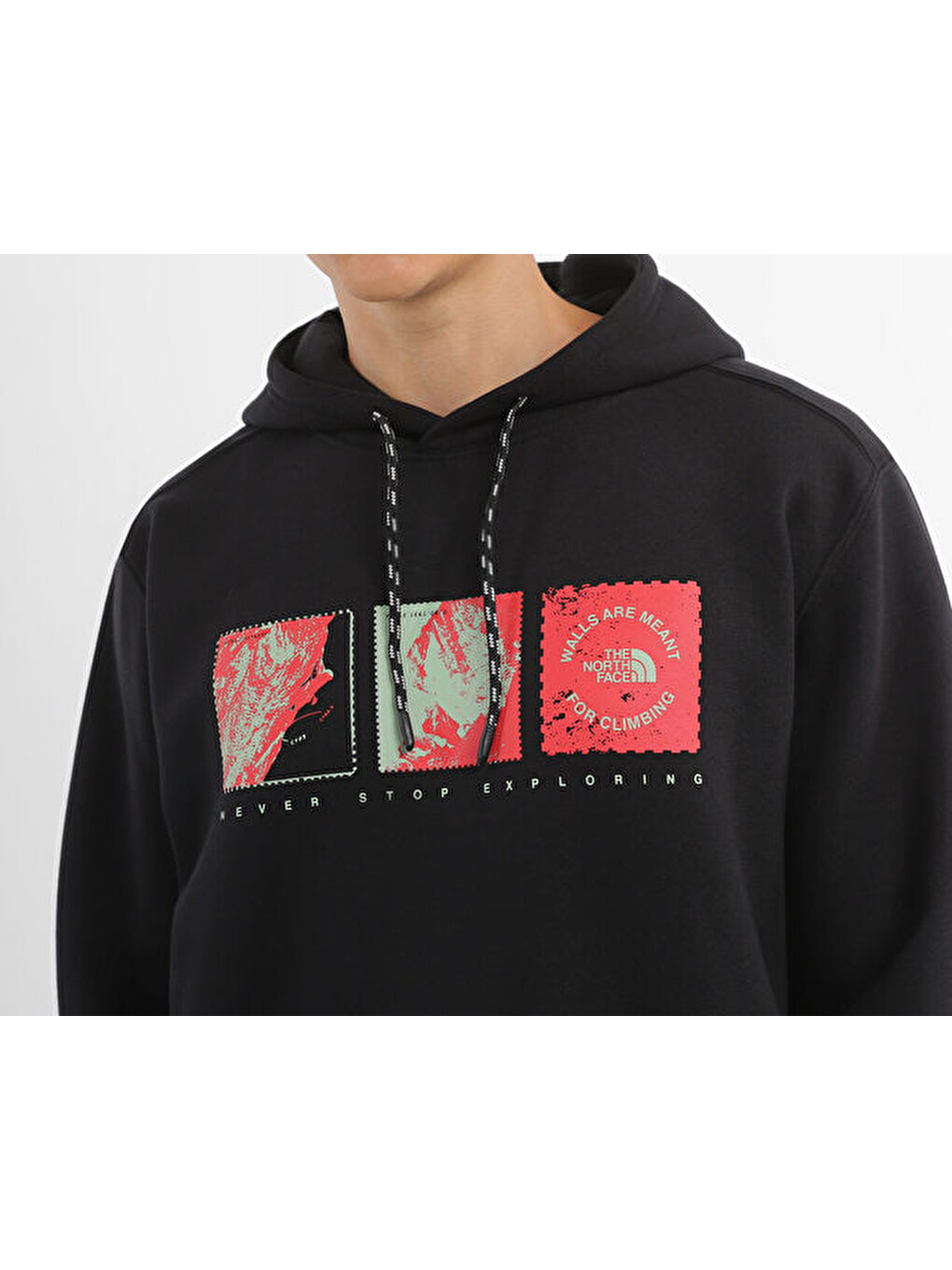 M Outdoor Graphic Hoodie Erkek Outdoor Sweatshirts Nf0a8522jk31 Siyah-4