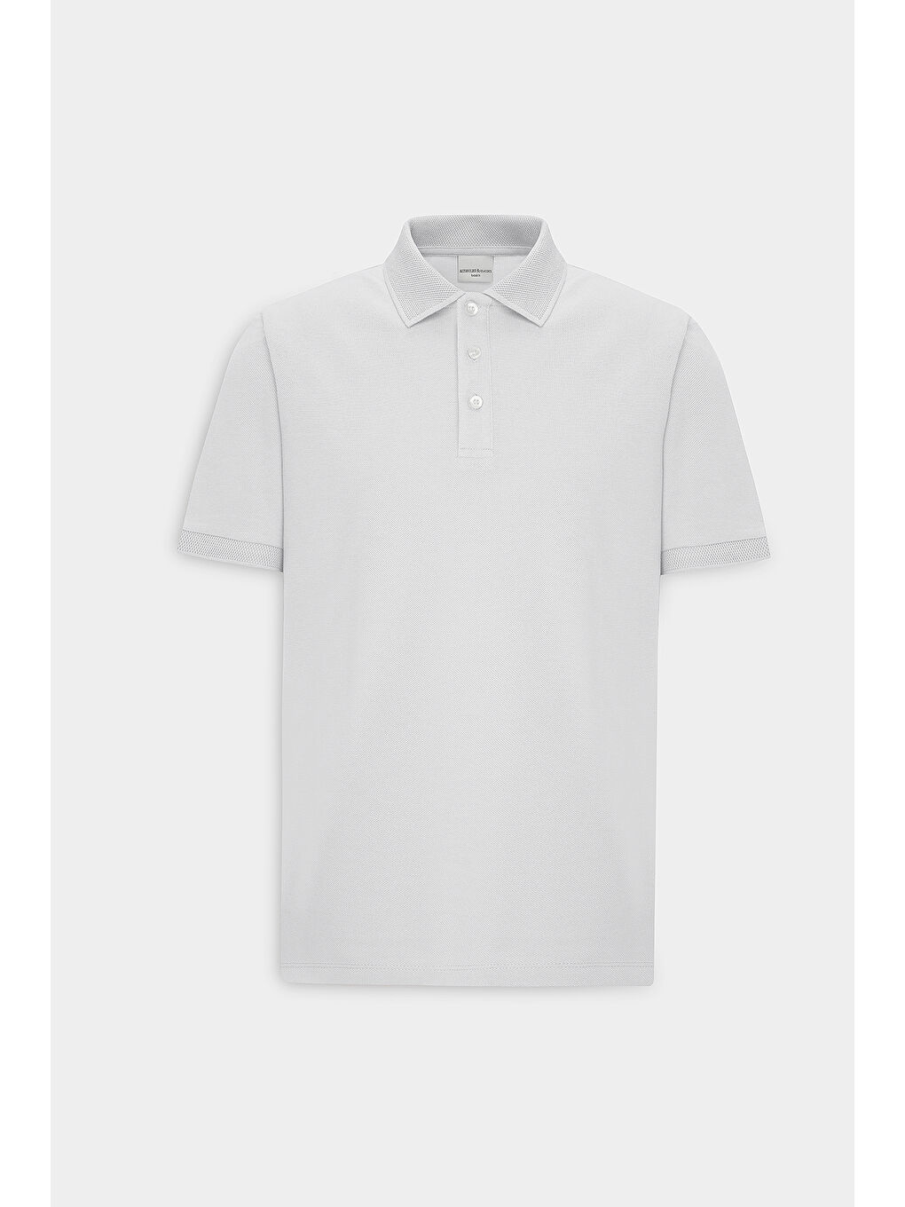 Erkek Beyaz Slim Fit Dar Kesim Polo Yaka %100 Pamuk Kısa Kollu Tişört-6