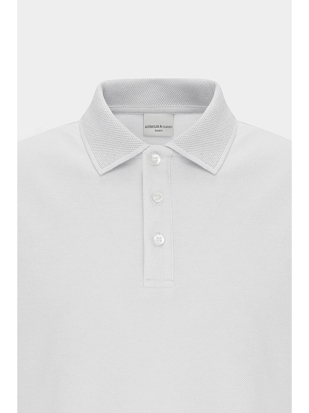 Erkek Beyaz Slim Fit Dar Kesim Polo Yaka %100 Pamuk Kısa Kollu Tişört-7