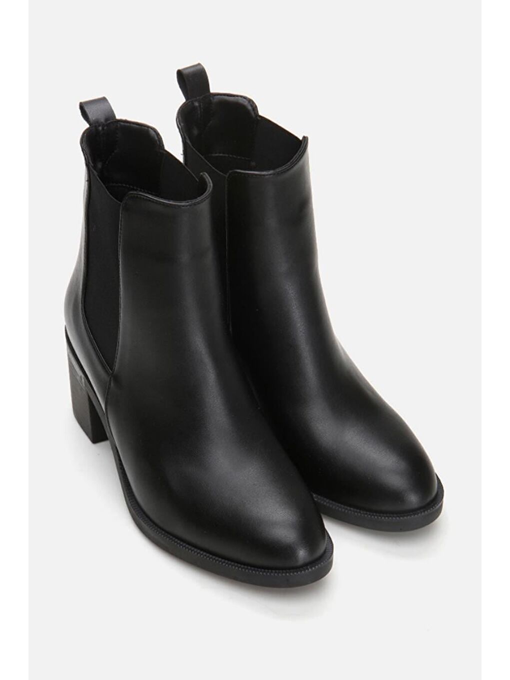 Siyah Kadın Topuklu Bot-5