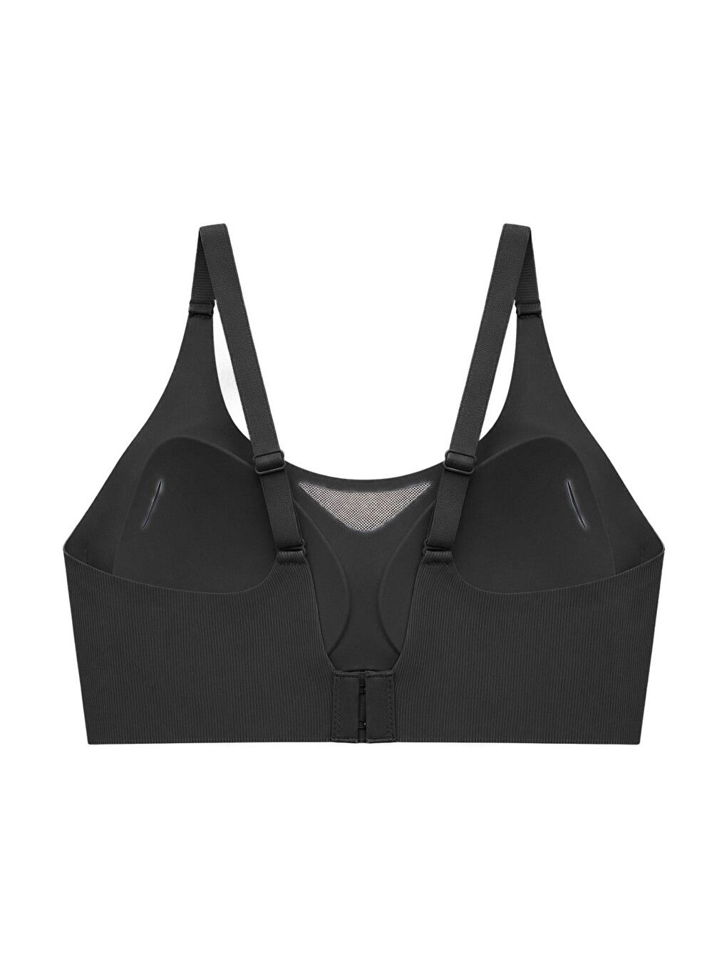 Seamless Bra - Avena | Siyah Lazer Kesim Balensiz Çizgi Dokulu Tül Detaylı Kadın Sütyen-1